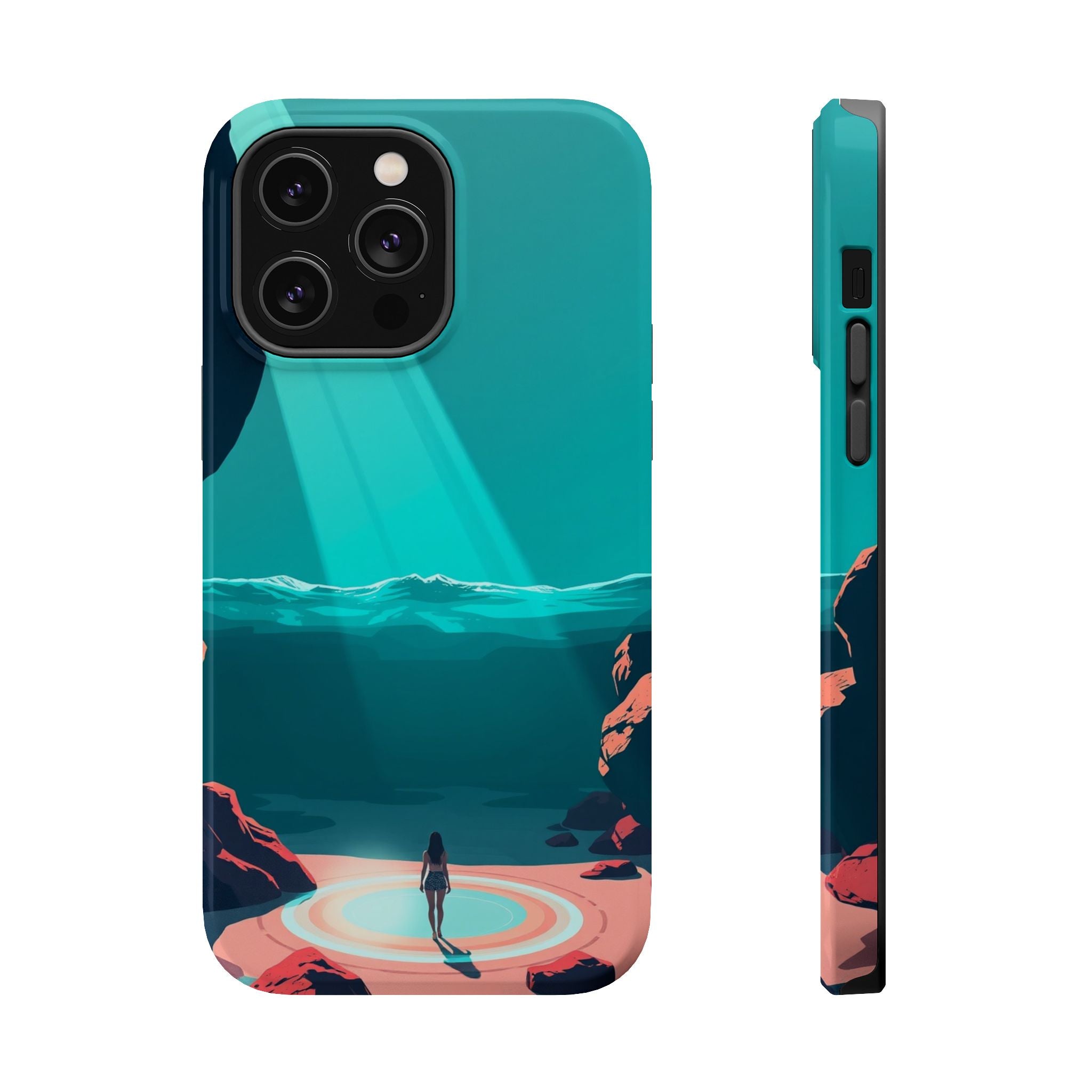 iPhone Earthy Tidal Pool Design 17 Bold Modern Everyday Snap Case · iPhone Case