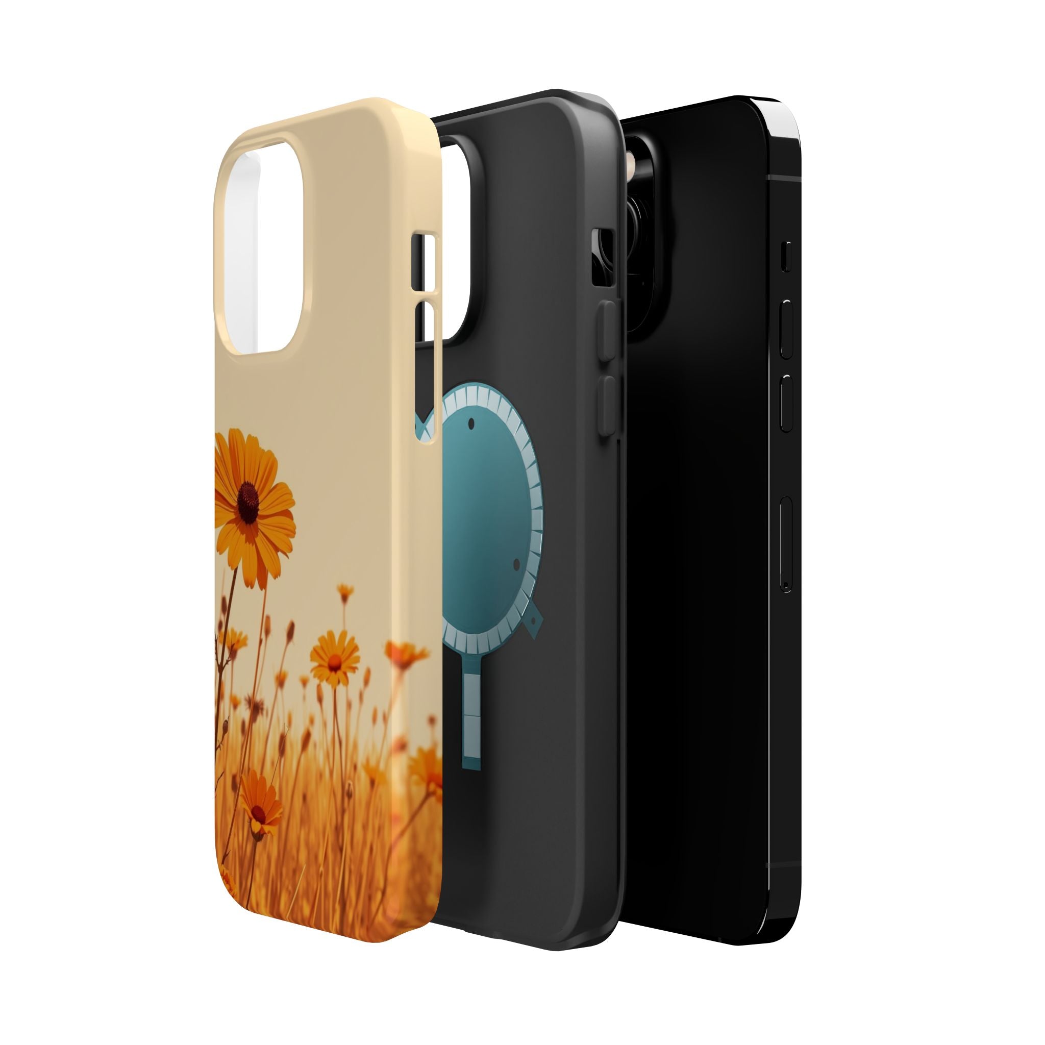 iPhone Wildflower Field Minimalist Line Art Slim Everyday Designer Case · iPhone