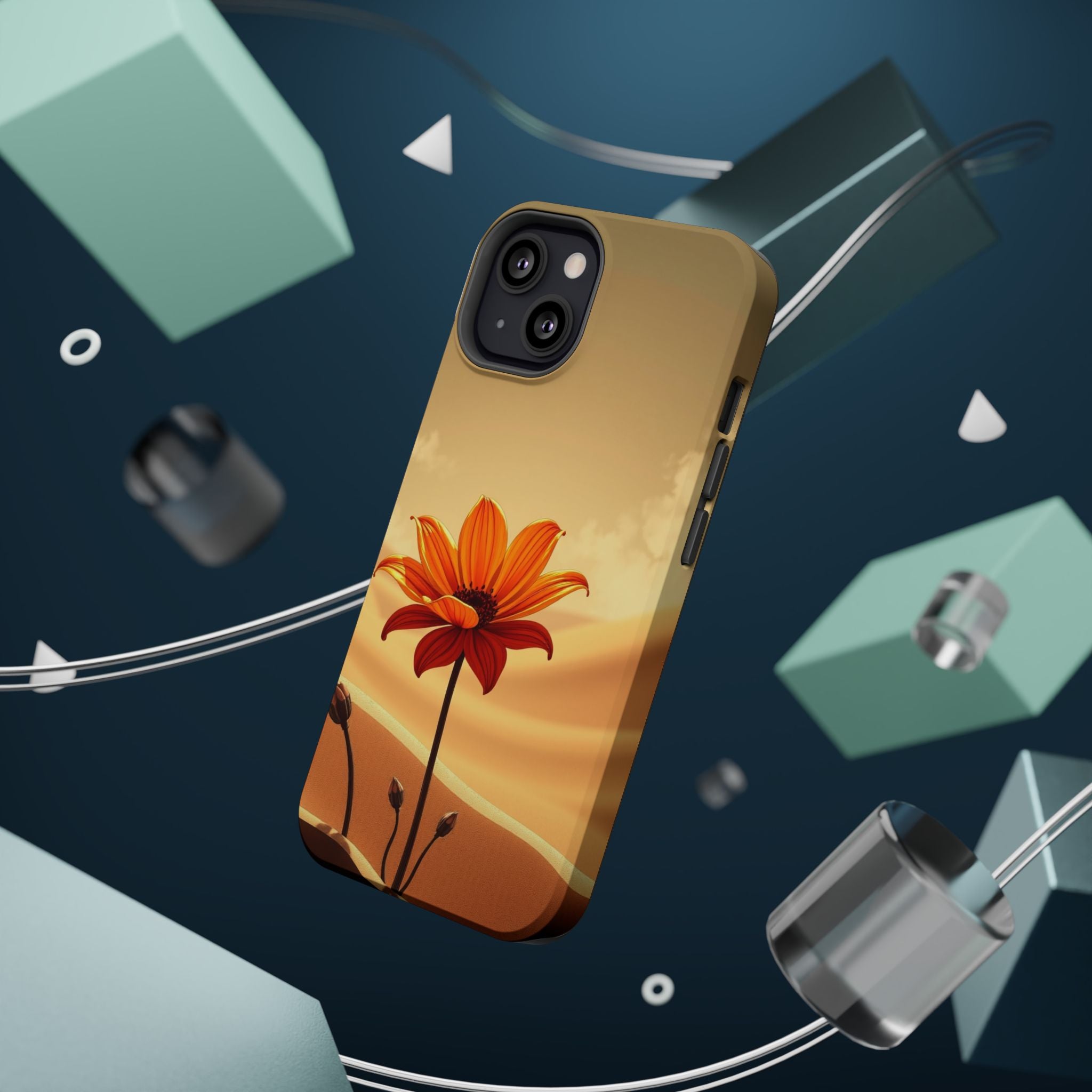 iPhone Neon Floral Dark Gothic Ink Bold Modern Everyday Snap Case · iPhone Case
