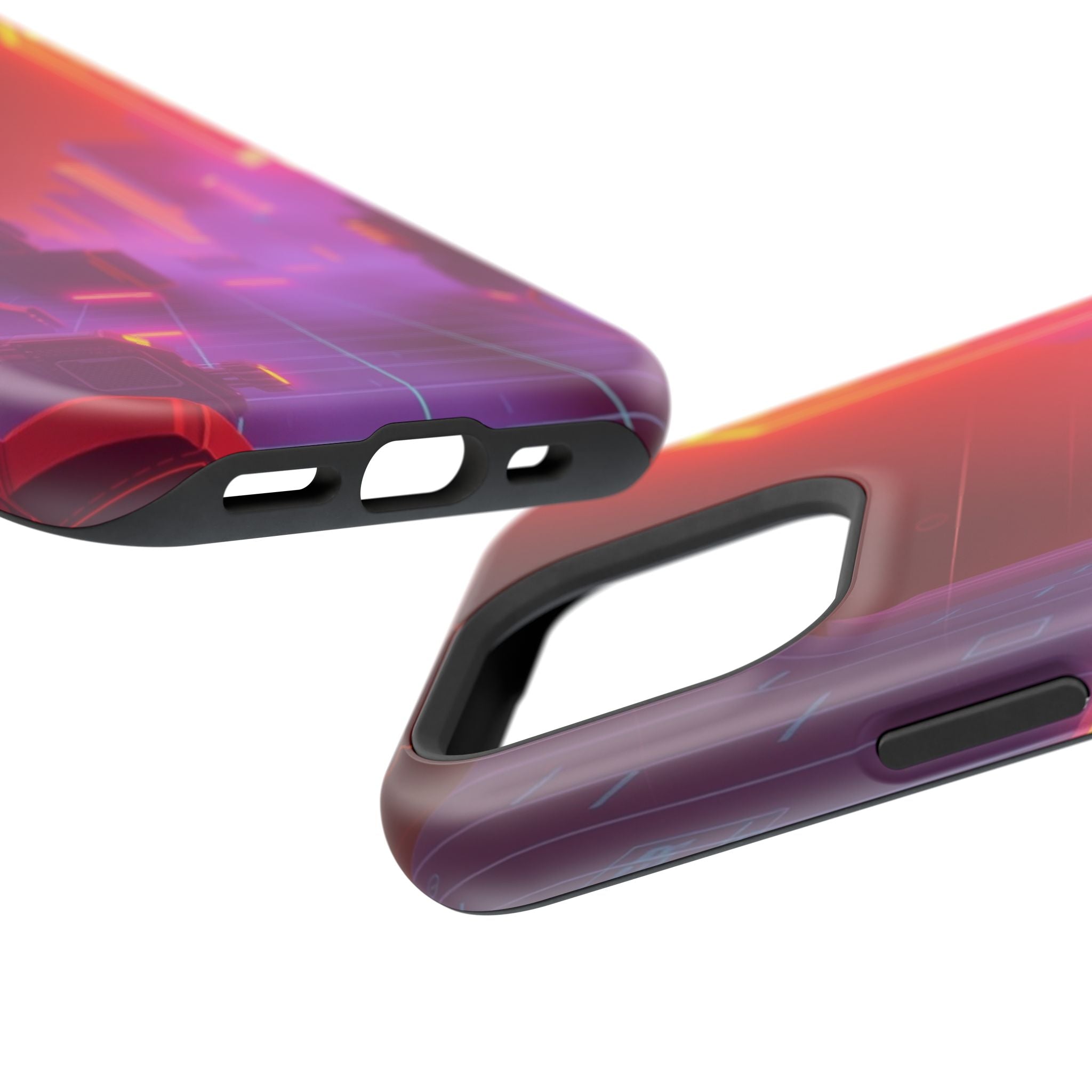 iPhone Dreamy 80s Grid Synthwave Design Slim Everyday Designer Case · iPhone Cas
