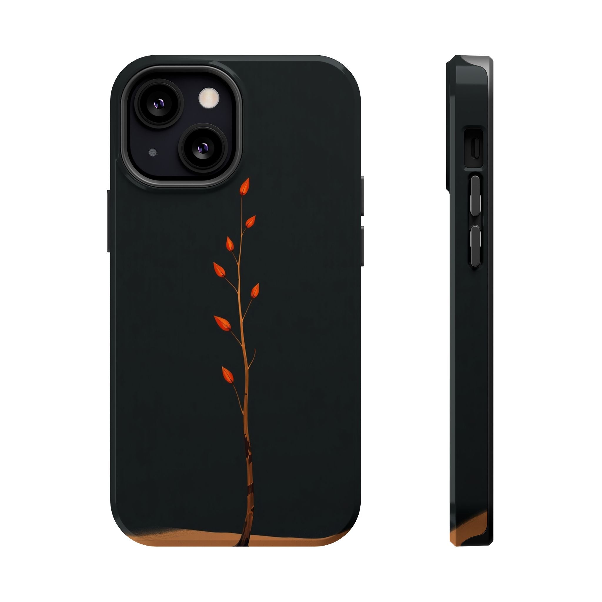 iPhone Burnt Orange And Sand Minimalist Stem Slim iPhone Everyday · iPhone Case