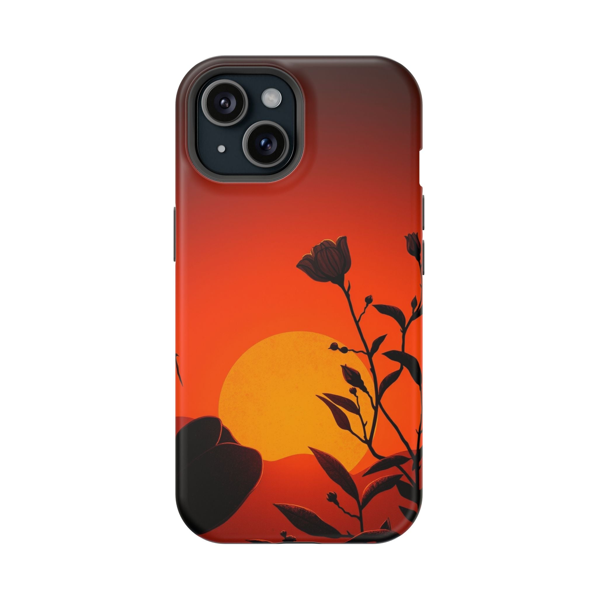 iPhone Bloom and Leaf Dark Gothic Ink Slim Everyday Designer Case · iPhone Case