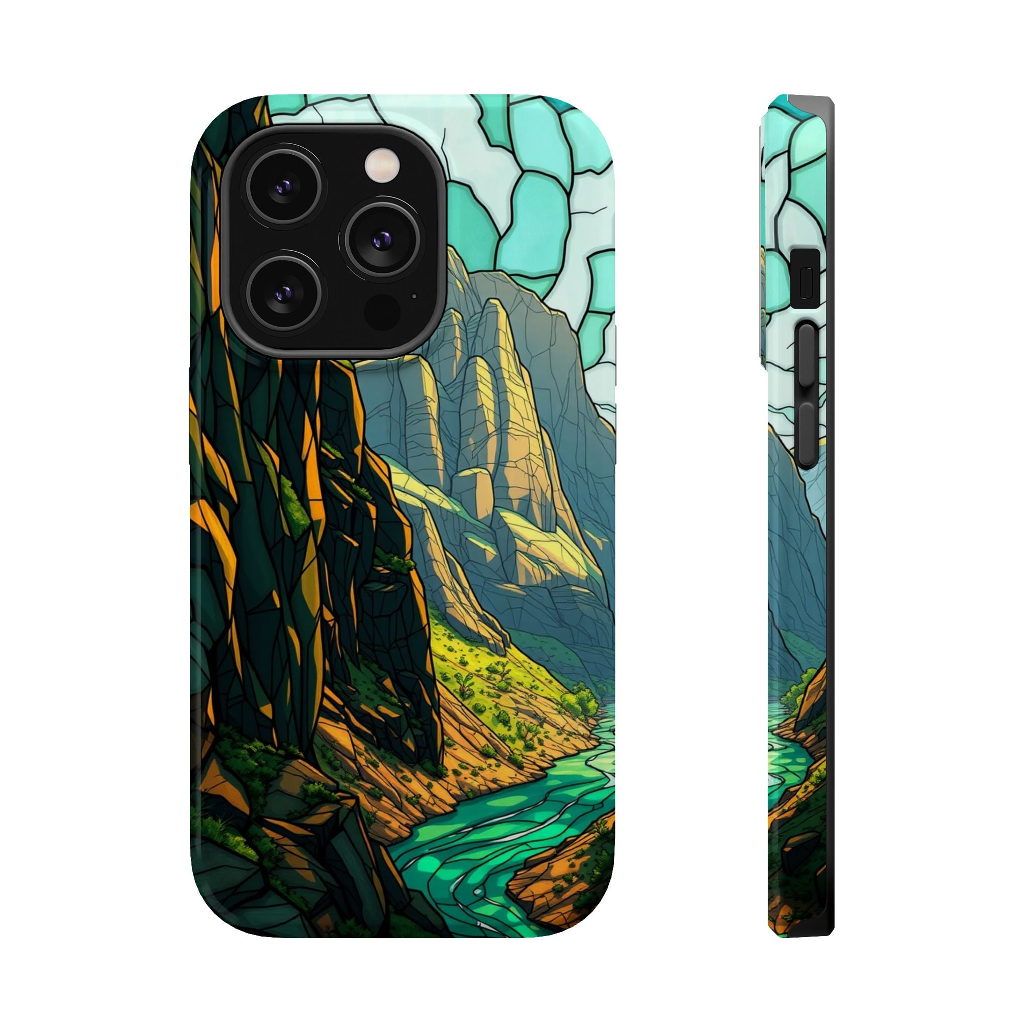 iPhone Emerald Green And Gold River Canyon Slim iPhone Everyday · iPhone Case