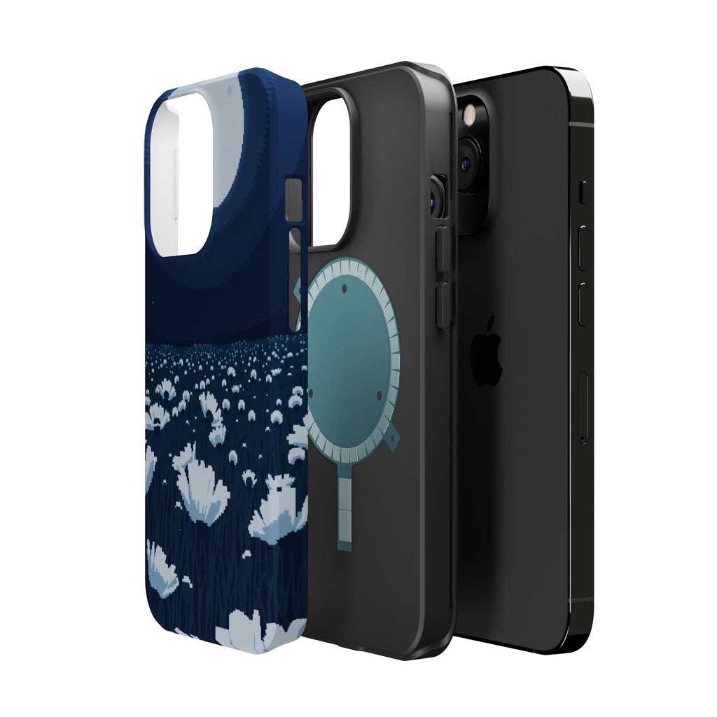 iPhone Poppy Field Pixel Art -Bit Bold Modern Everyday Snap Case · iPhone Case