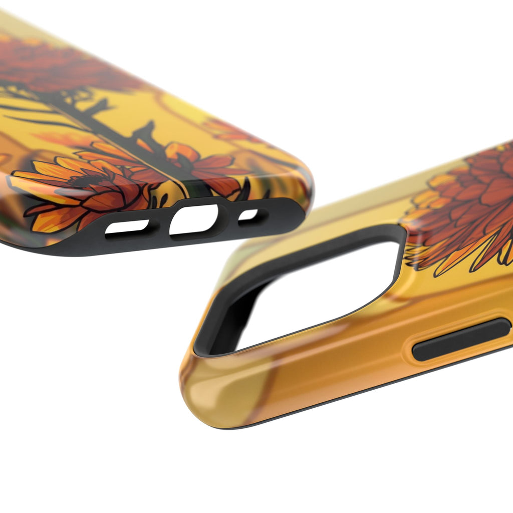 iPhone Sunset Amber And Peach Ranunculus Stack Soft iPhone Finish · iPhone Case
