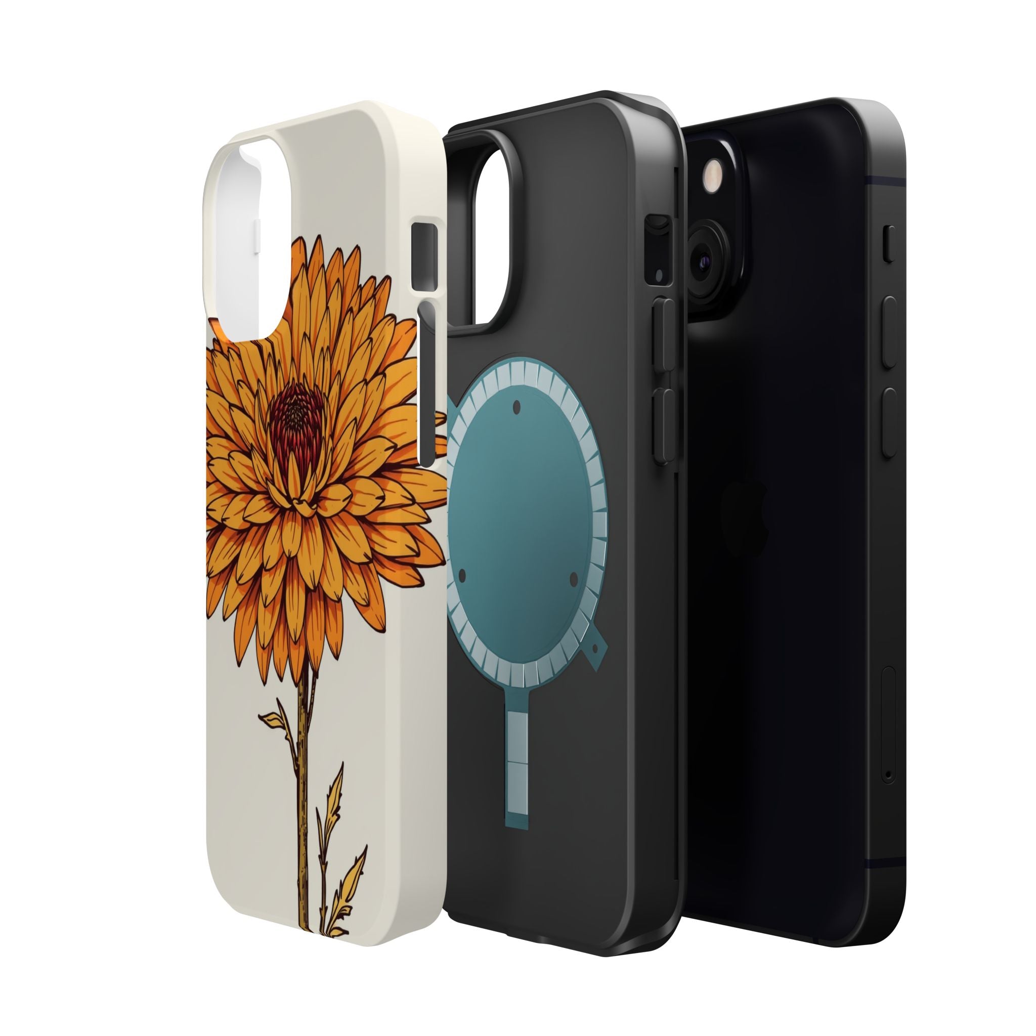 iPhone Mustard And Rust Chrysanthemum Classic Slim iPhone Everyday · iPhone Case