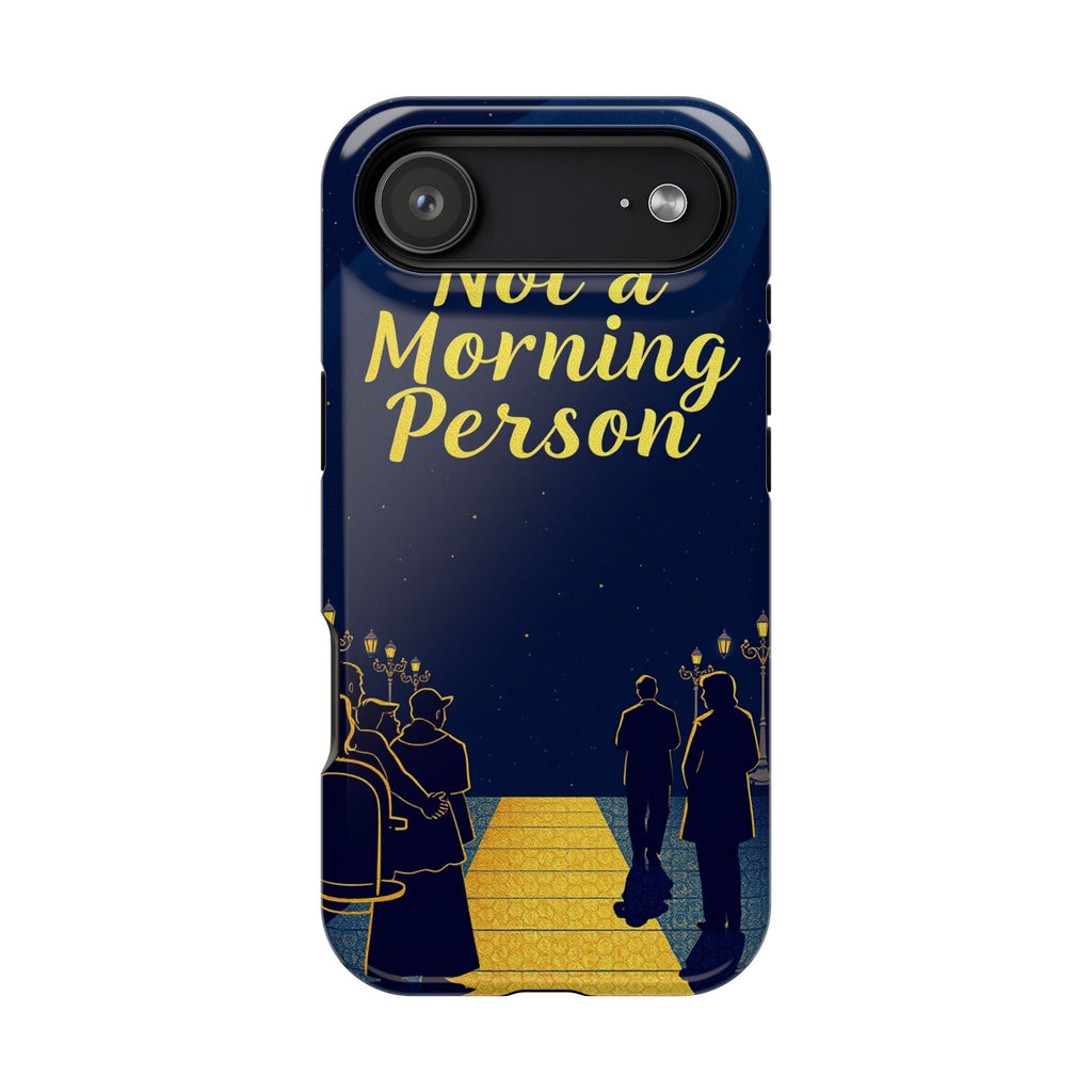 iPhone Midnight Blue And Silver Not a Morning Person Slim Snap Case · iPhone Cas