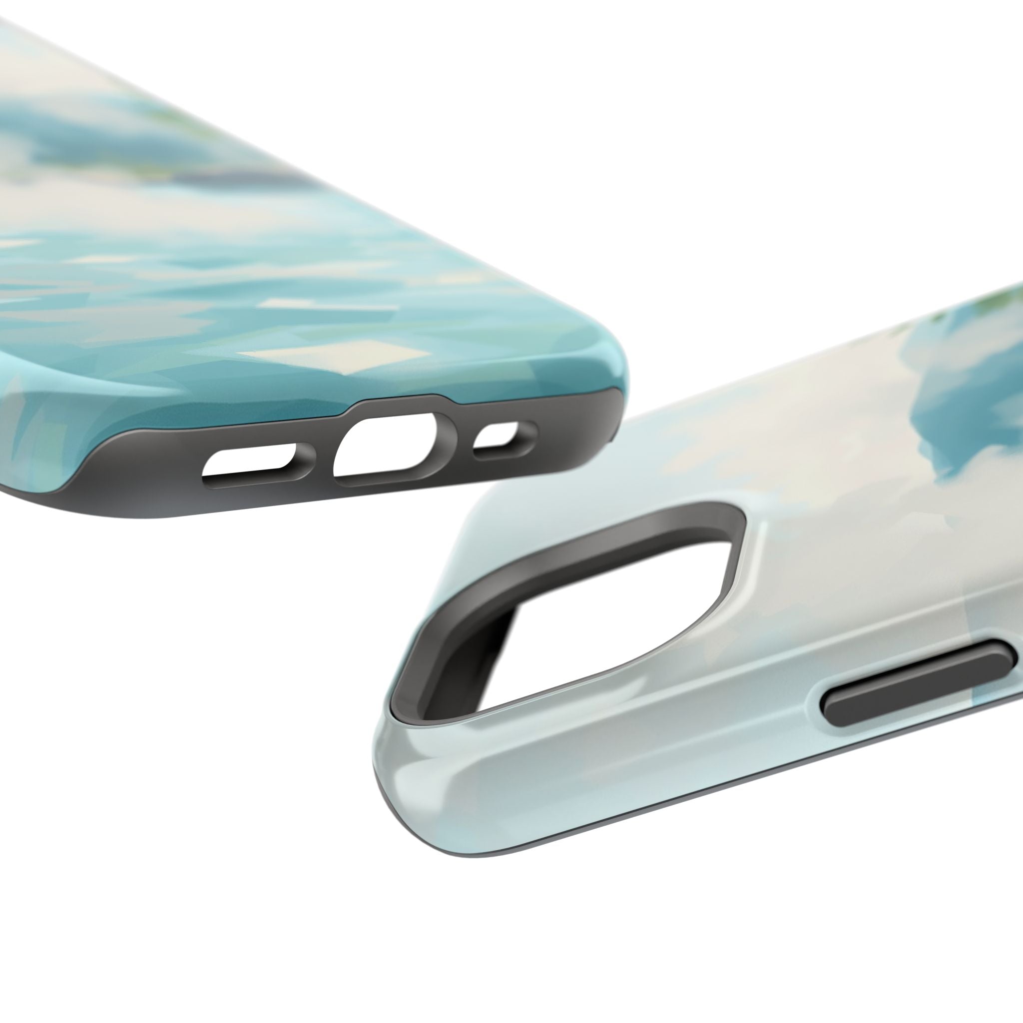iPhone Mint And Blush Hot Spring Steam Slim Everyday Designer Case · iPhone Case