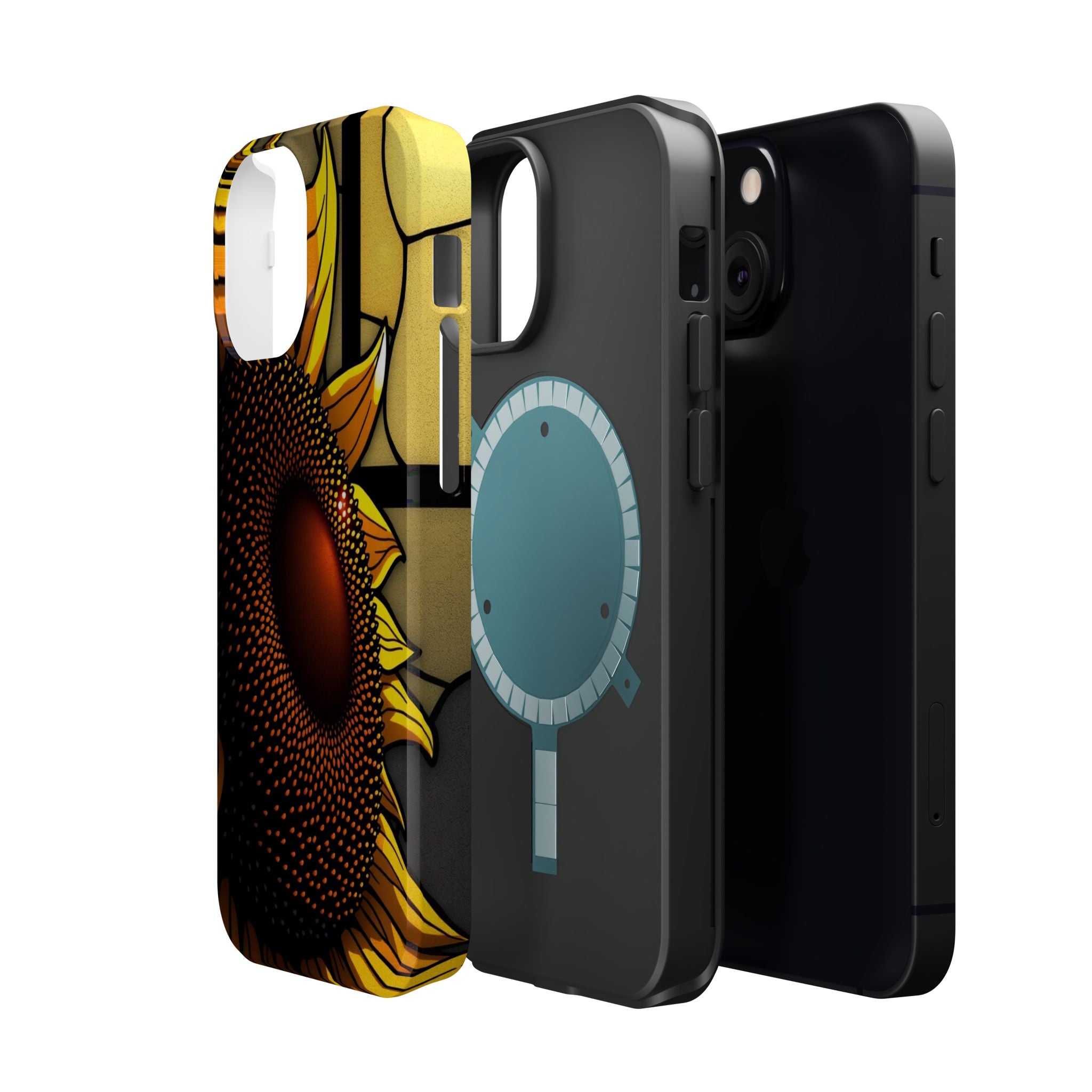 iPhone Sunflower Pop Stained Glass Bold Modern Everyday Snap Case · iPhone Case