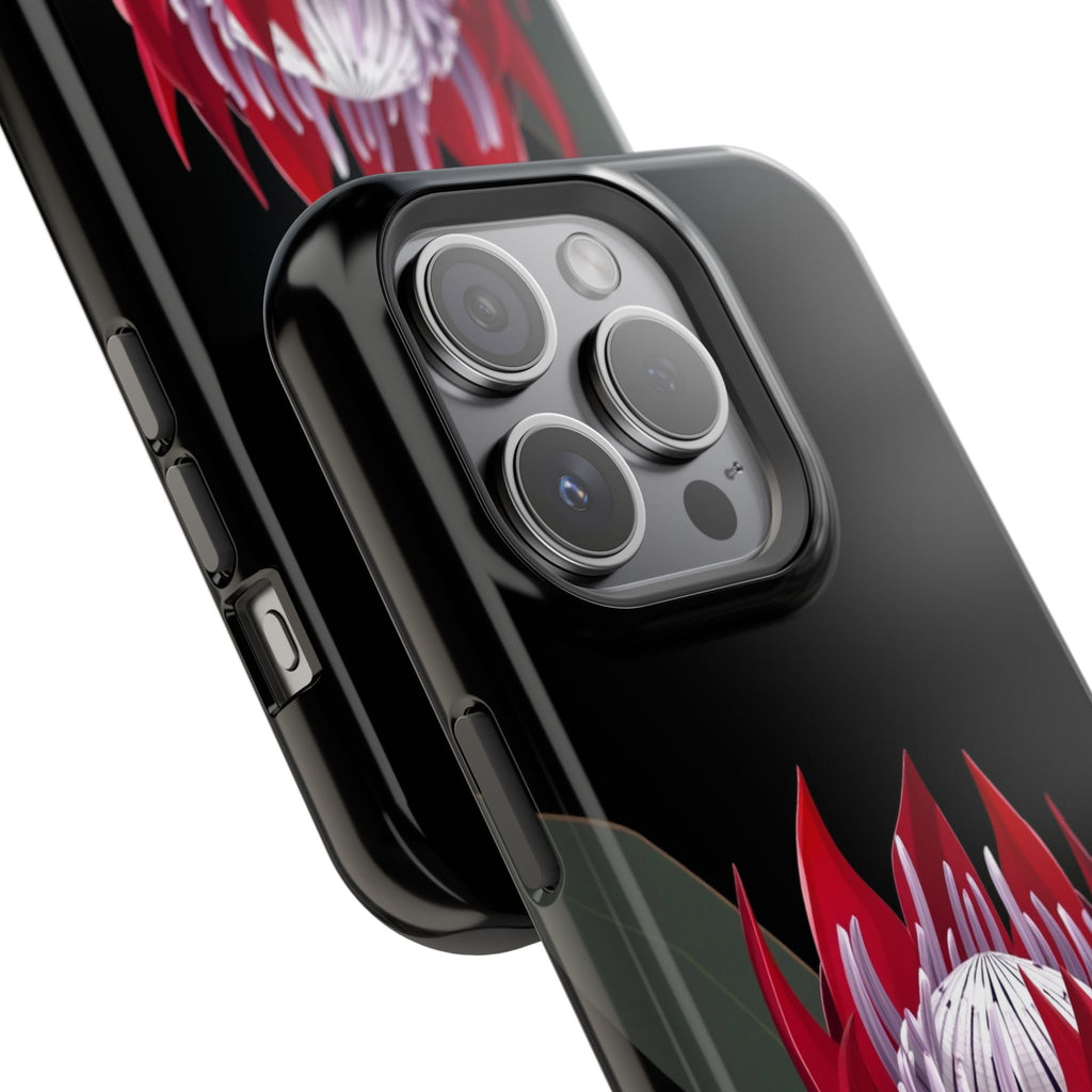 iPhone Black And Crimson Protea Bold Slim Everyday Designer Case · iPhone Case