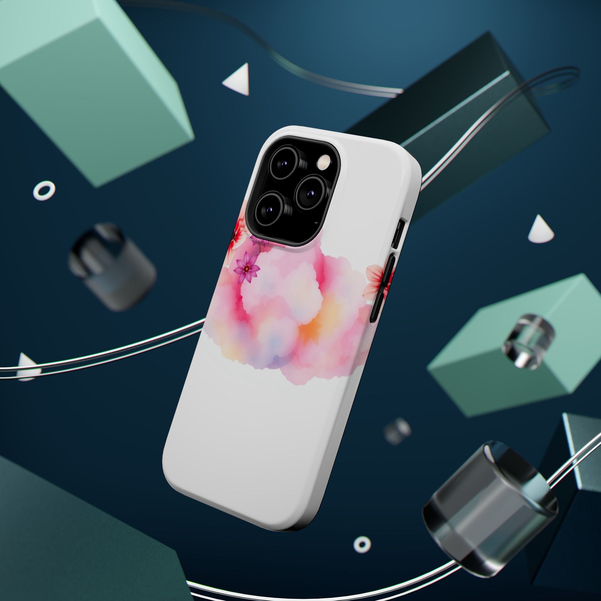 iPhone Pastel Floral Cloud Vibrant Watercolor Carry Case Slim Snap Case · iPhone