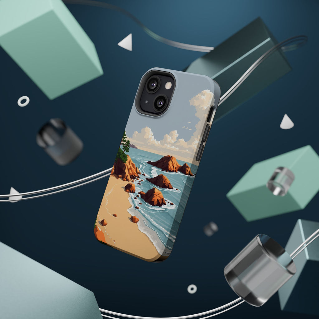 iPhone Mustard And Rust Pebble Beach Slim Everyday Designer Case · iPhone Case