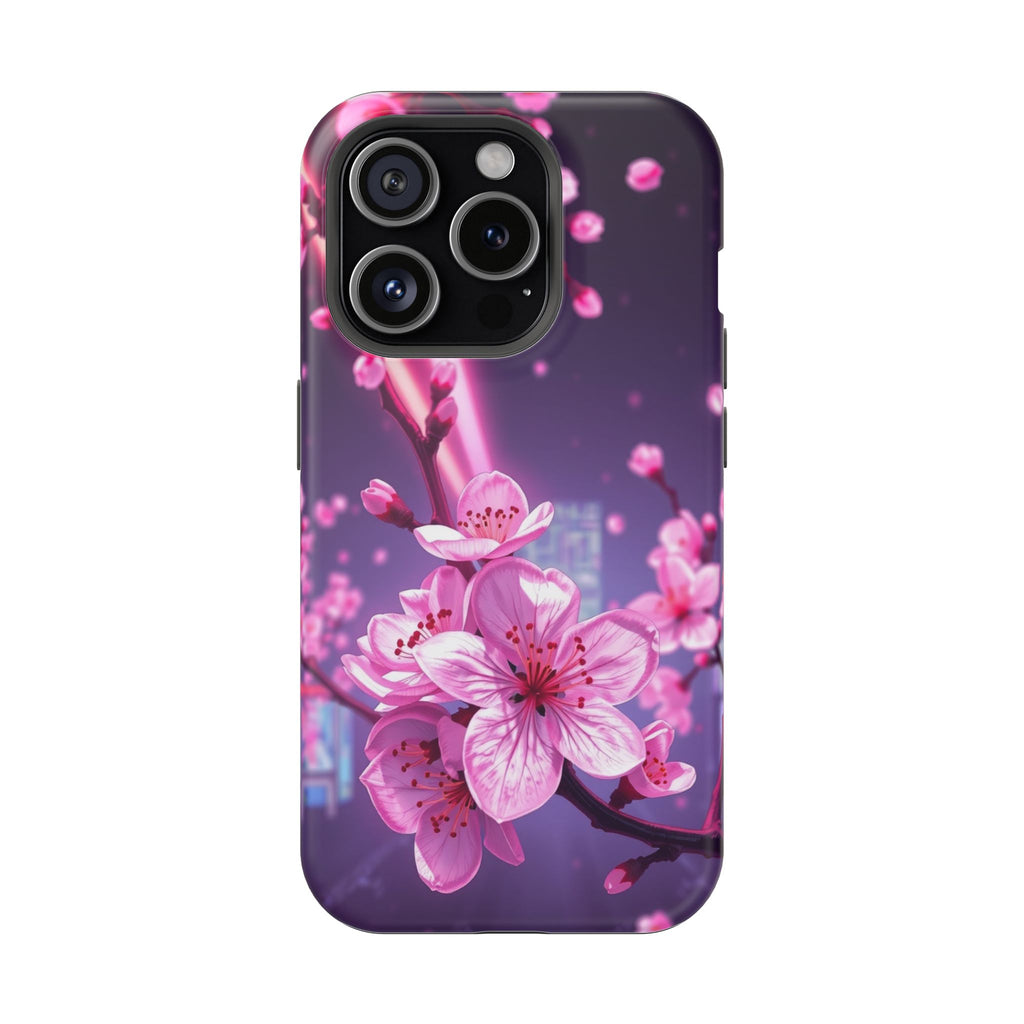iPhone Cherry Blossom Electric Art Bold Modern Everyday Snap Case · iPhone Case
