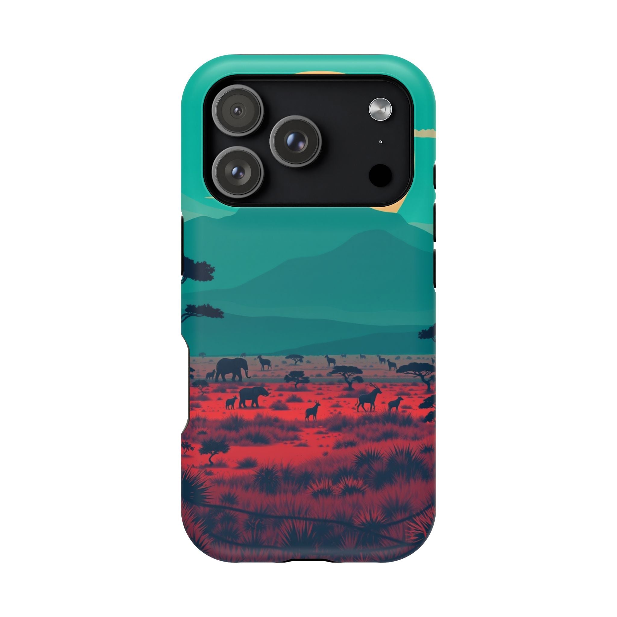 iPhone Savanna Horizon Vintage Retro Poster Slim iPhone Everyday · iPhone Case