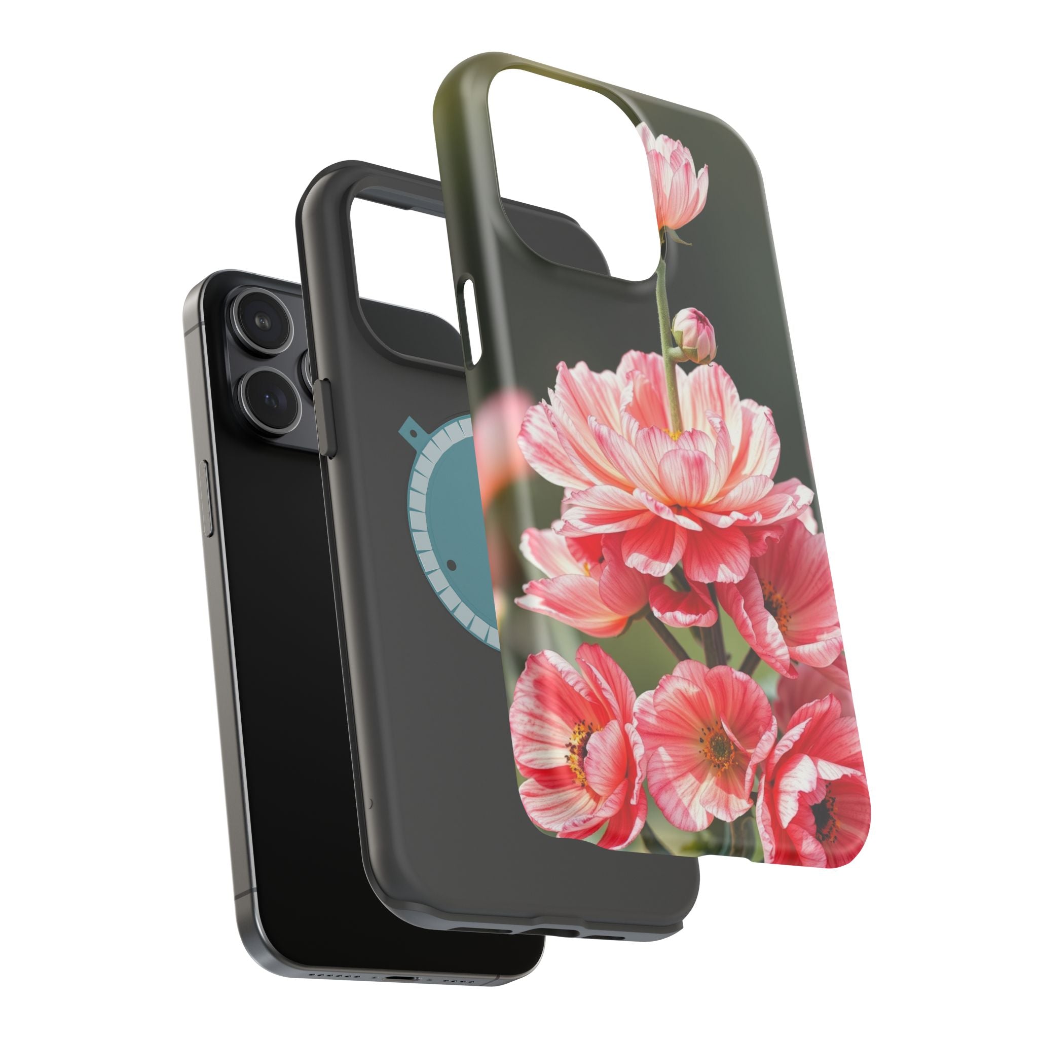 iPhone Ranunculus Stack Vibrant Watercolor Slim Snap Case · iPhone Case