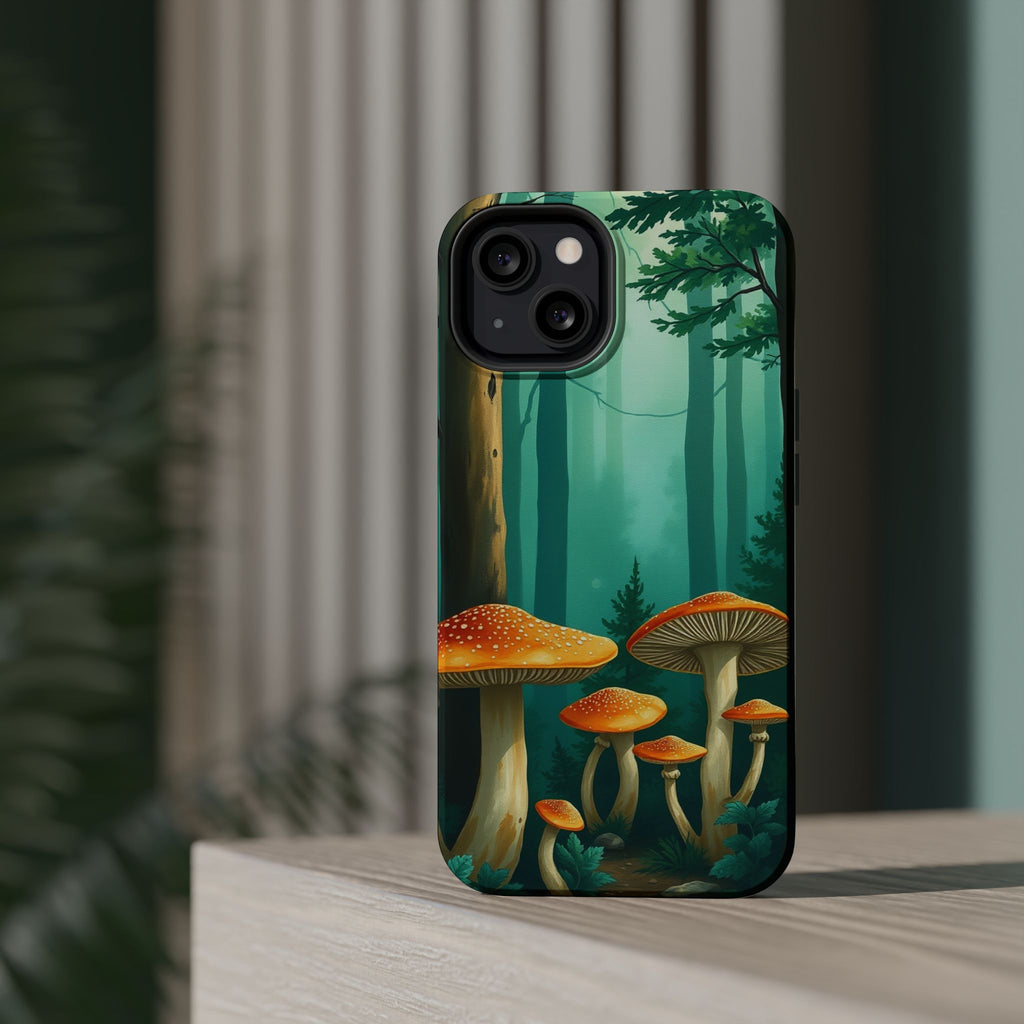 iPhone Mushroom Forest Oil Painting Impressionist iPhone Clean Minimal · iPhone