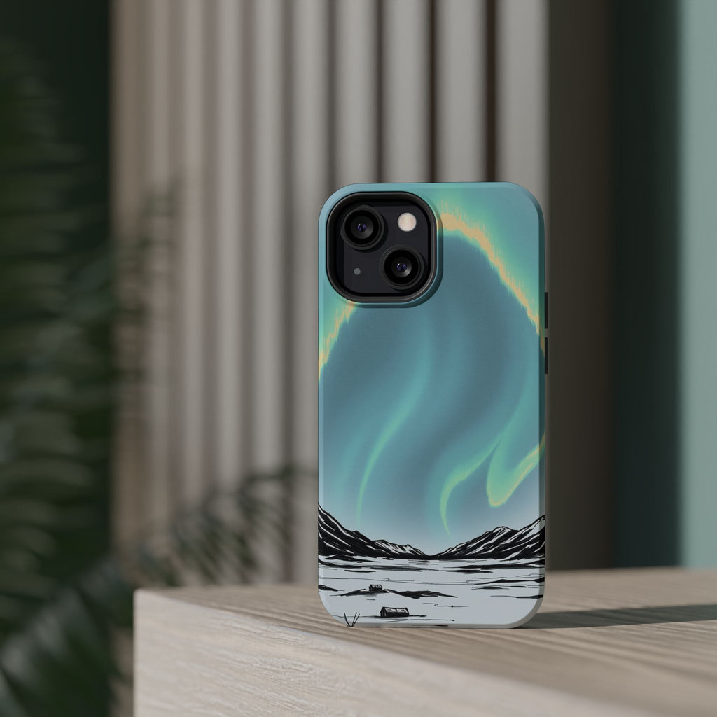 iPhone Charcoal And Copper Northern Lights Slim iPhone Everyday · iPhone Case
