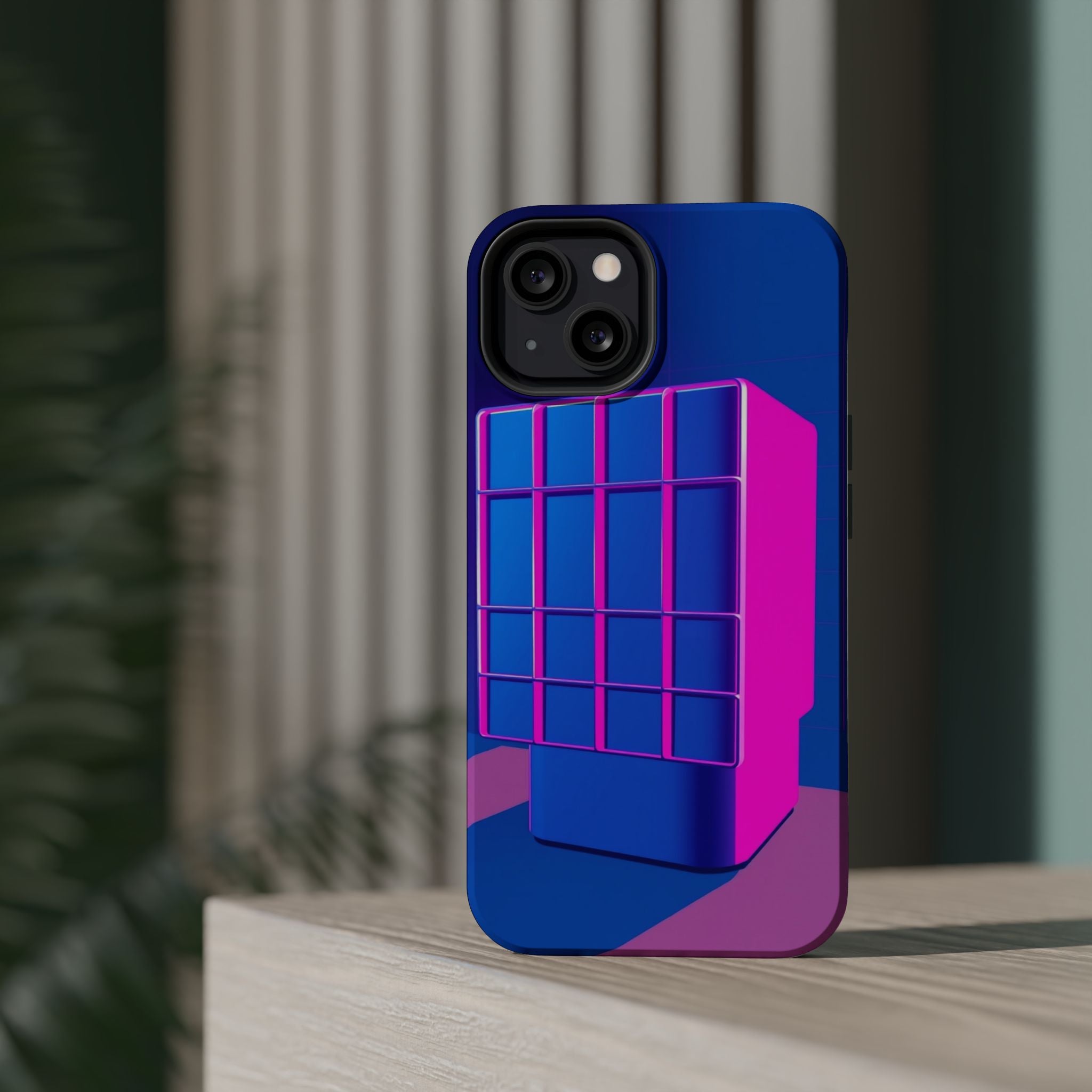 iPhone Earthy 80s Grid Synthwave Design Slim Everyday Designer Case · iPhone Cas