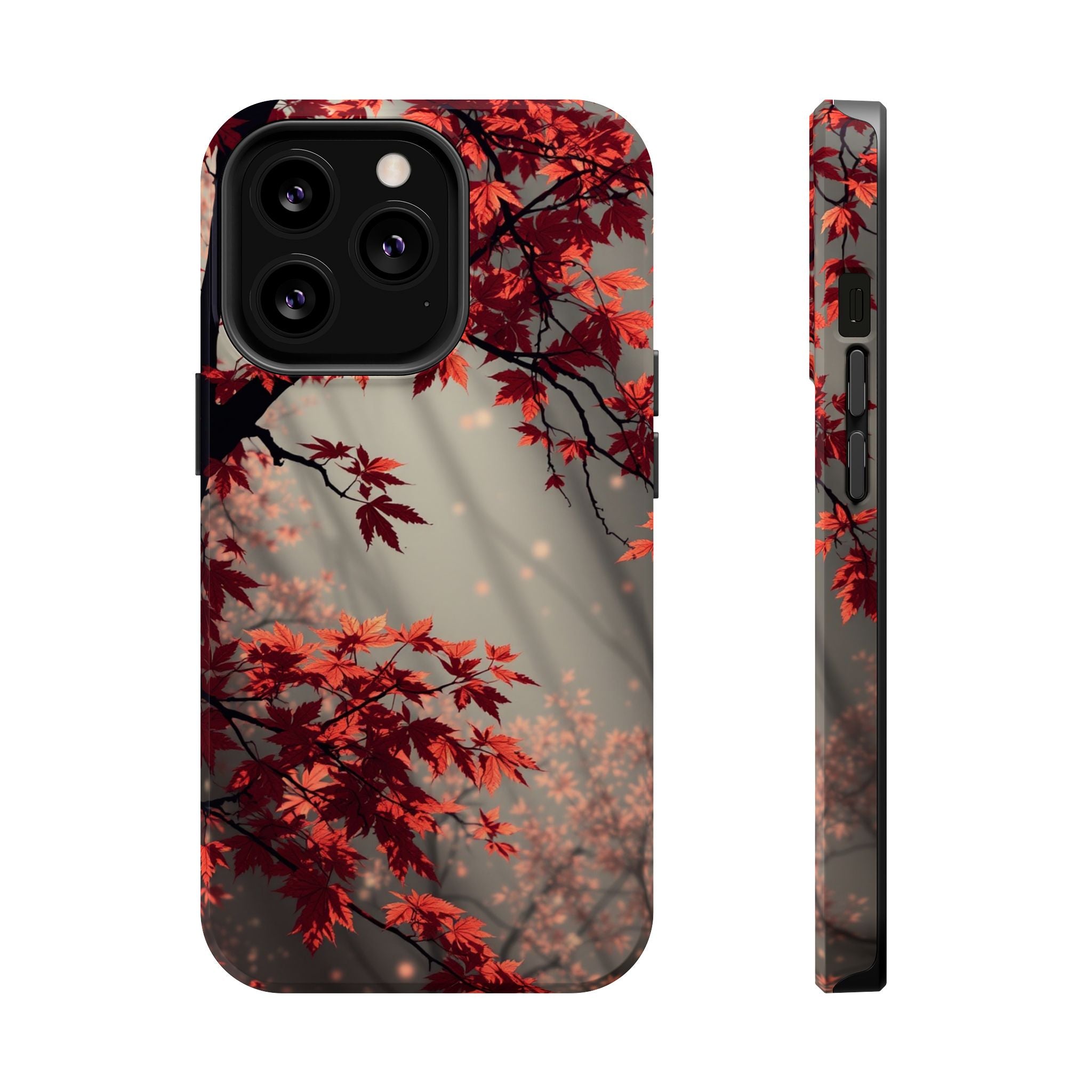 iPhone Charcoal And Copper Autumn Maple Slim Everyday iPhone 17 · iPhone Case