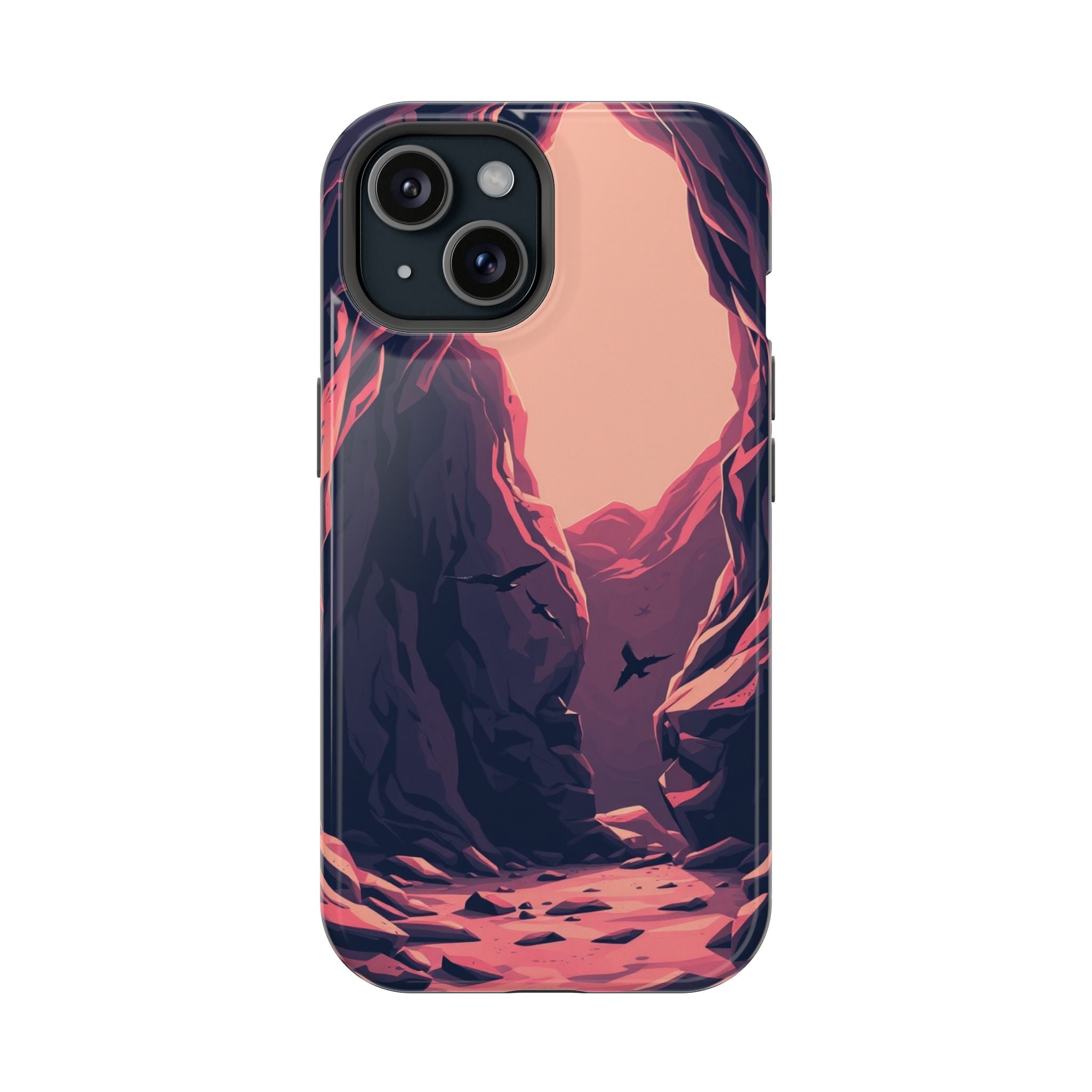 iPhone Rose Pink And Cream Dark Crystal Cave Slim Everyday Designer Case · iPhon