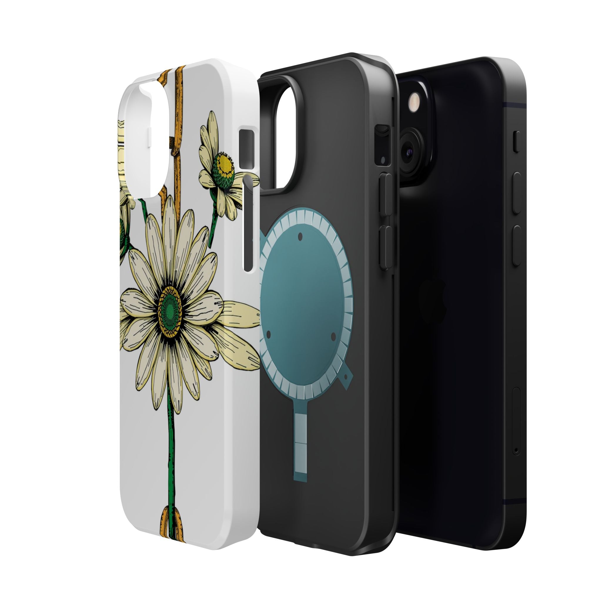 iPhone Daisy Chain Dark Gothic Ink Bold Modern Everyday Snap Case · iPhone Case