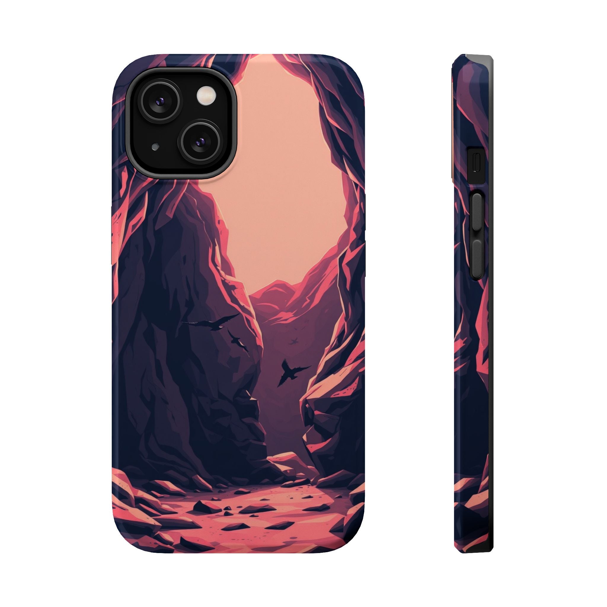iPhone Rose Pink And Cream Dark Crystal Cave Slim Everyday Designer Case · iPhon