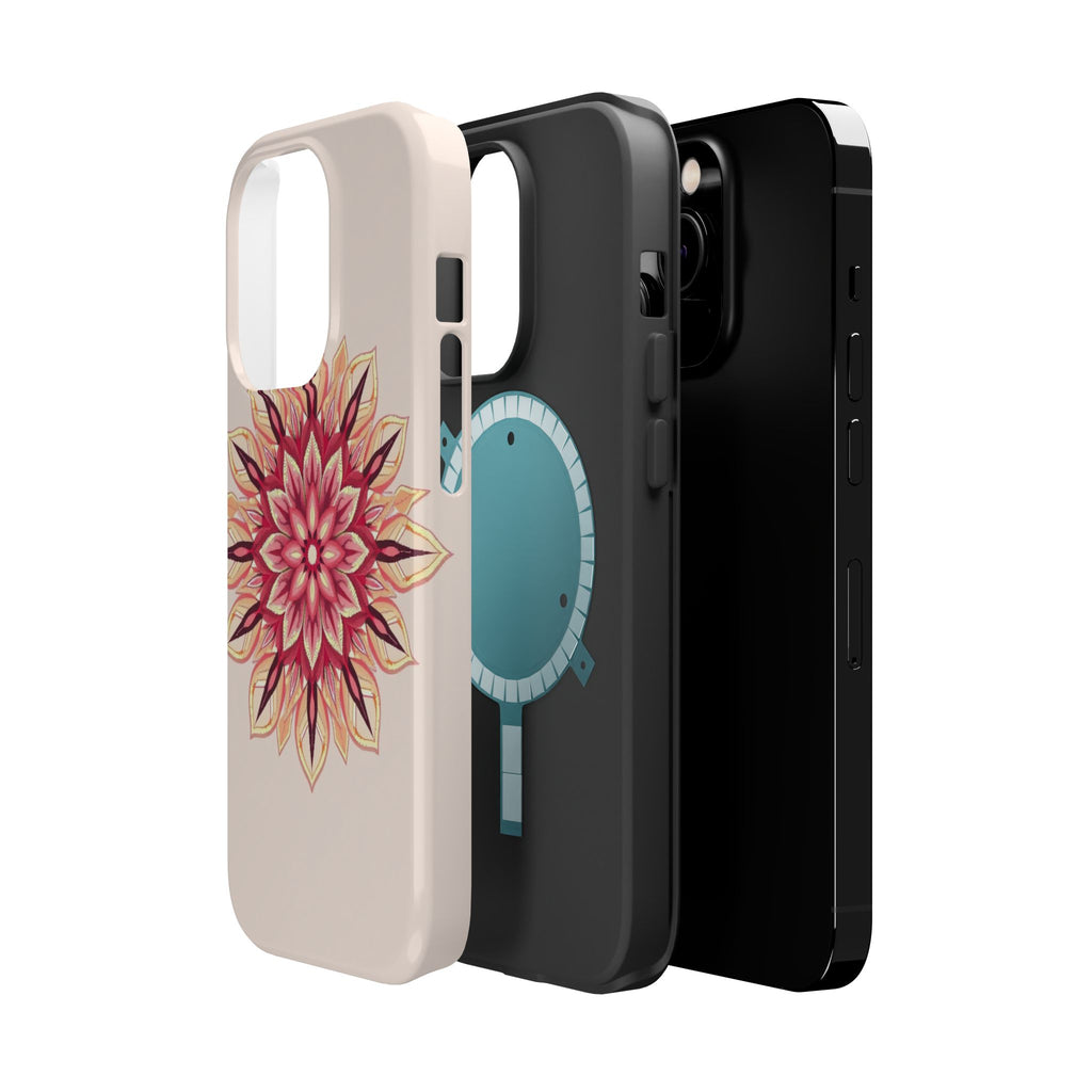iPhone Floral Mandala Pixel Art -Bit Slim Everyday Designer Case · iPhone Case