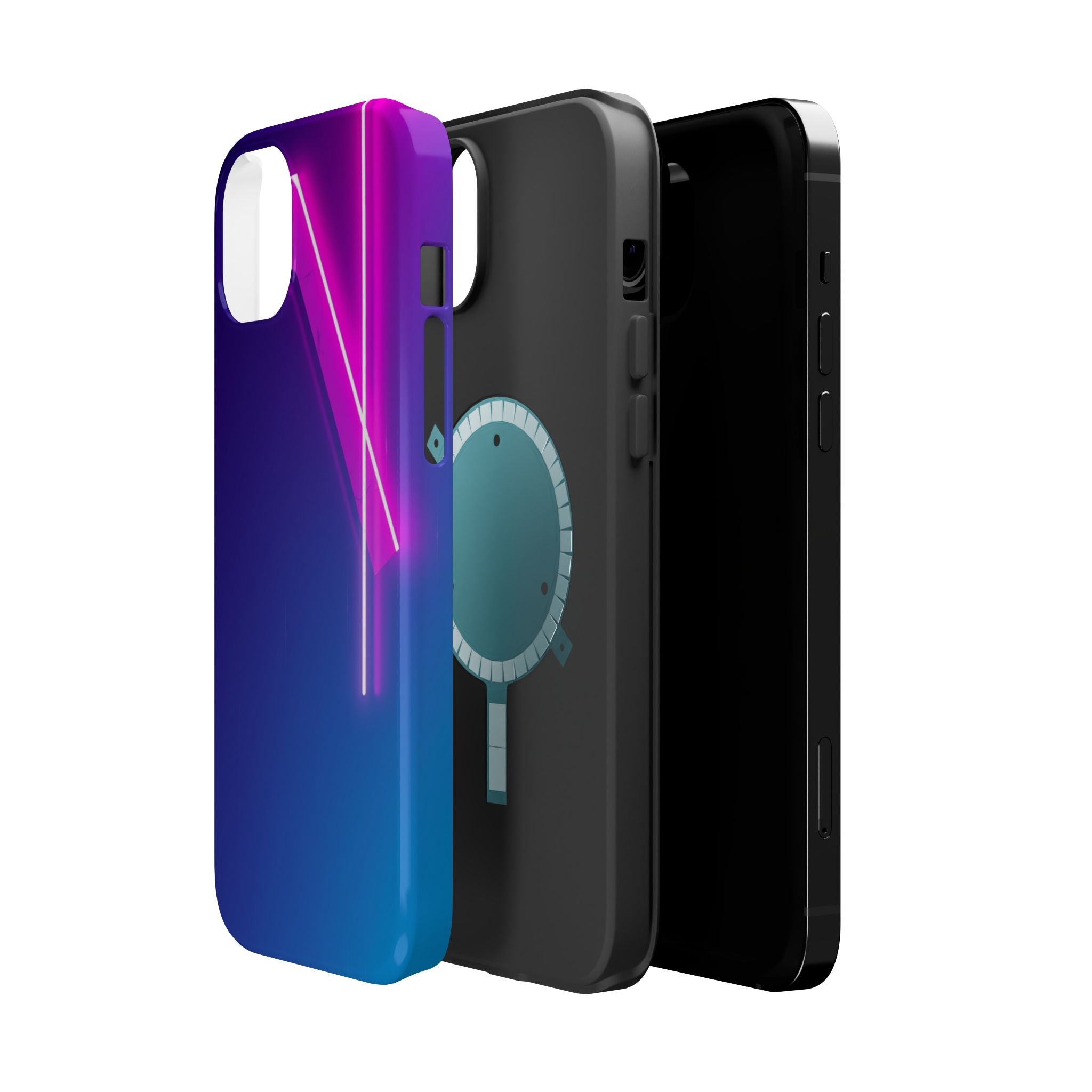 iPhone 1990s Geometric Neon Electric Art Slim Everyday Designer Case · iPhone Ca