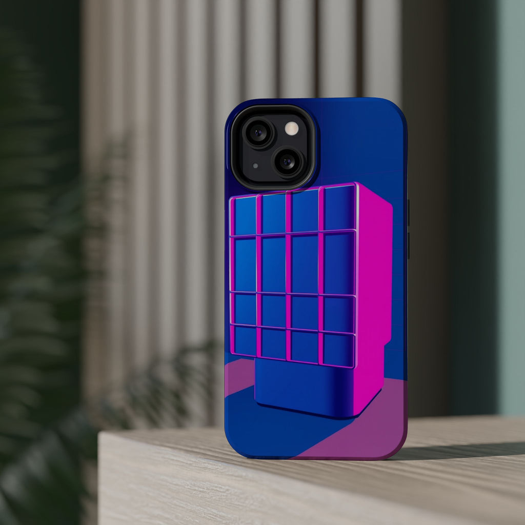 iPhone Earthy 80s Grid Synthwave Design Slim Everyday Designer Case · iPhone Cas