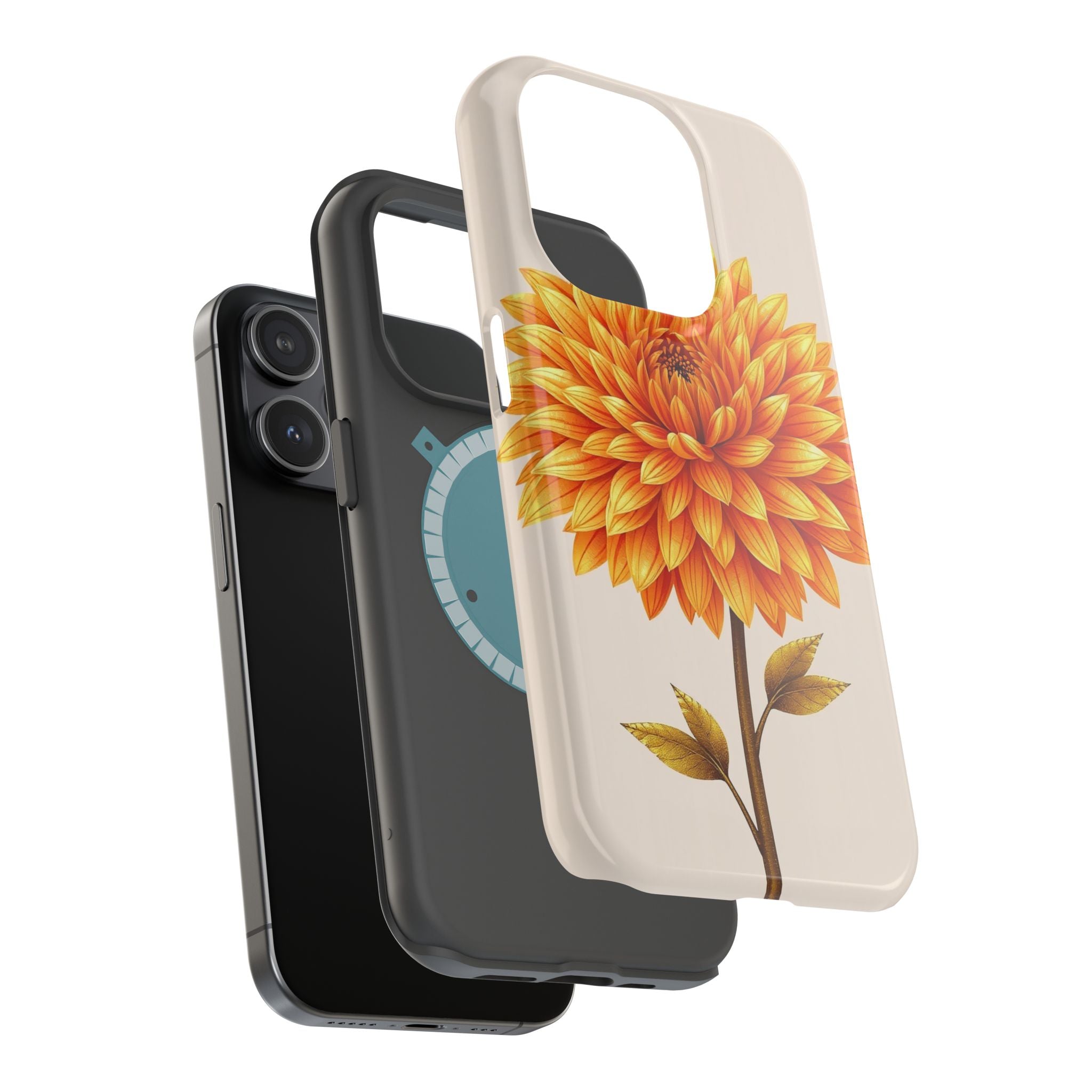 iPhone Chrysanthemum Classic Gold Foil Luxury Slim iPhone Everyday · iPhone Case