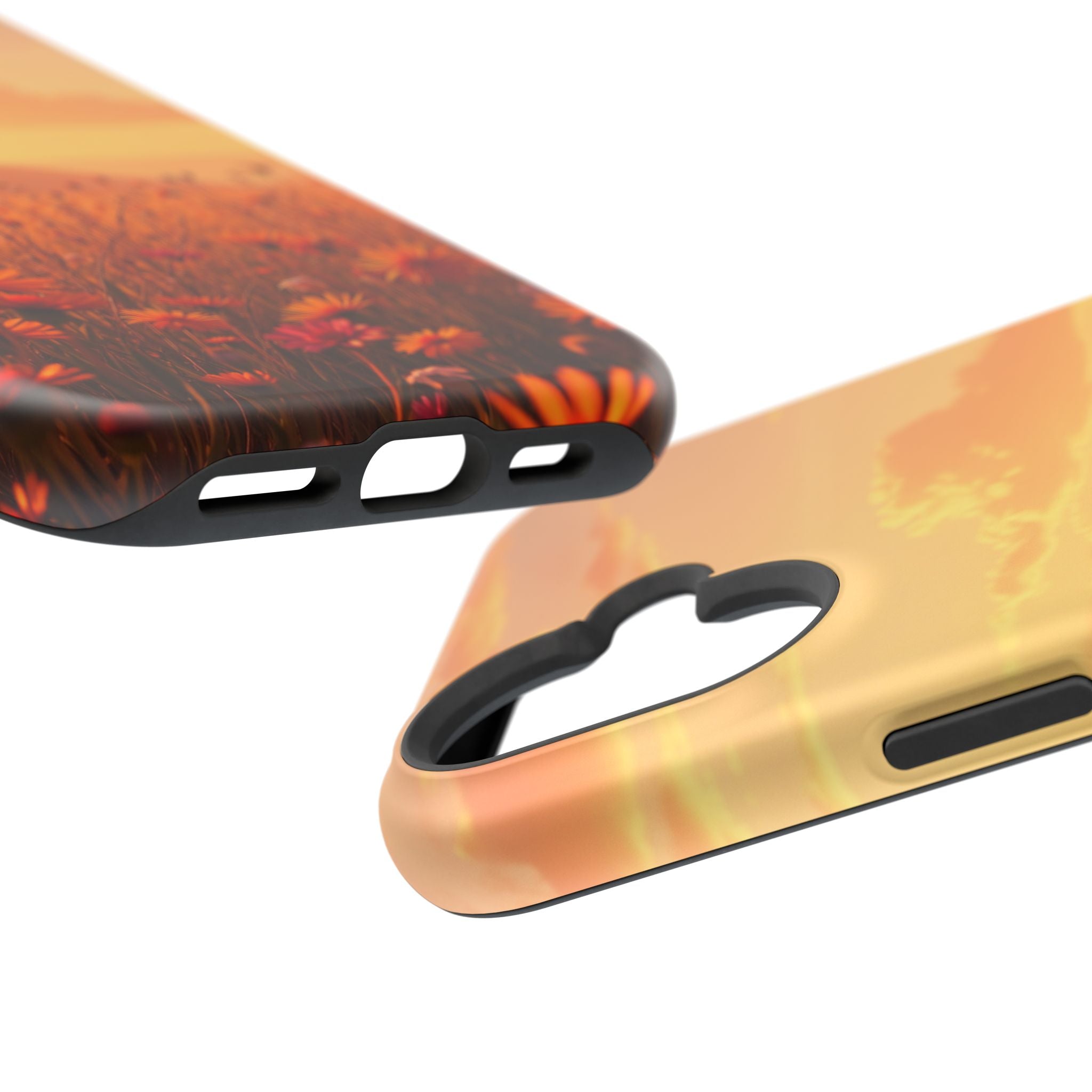 iPhone Sunset Amber And Peach Wildflower Field Soft iPhone Finish · iPhone Case