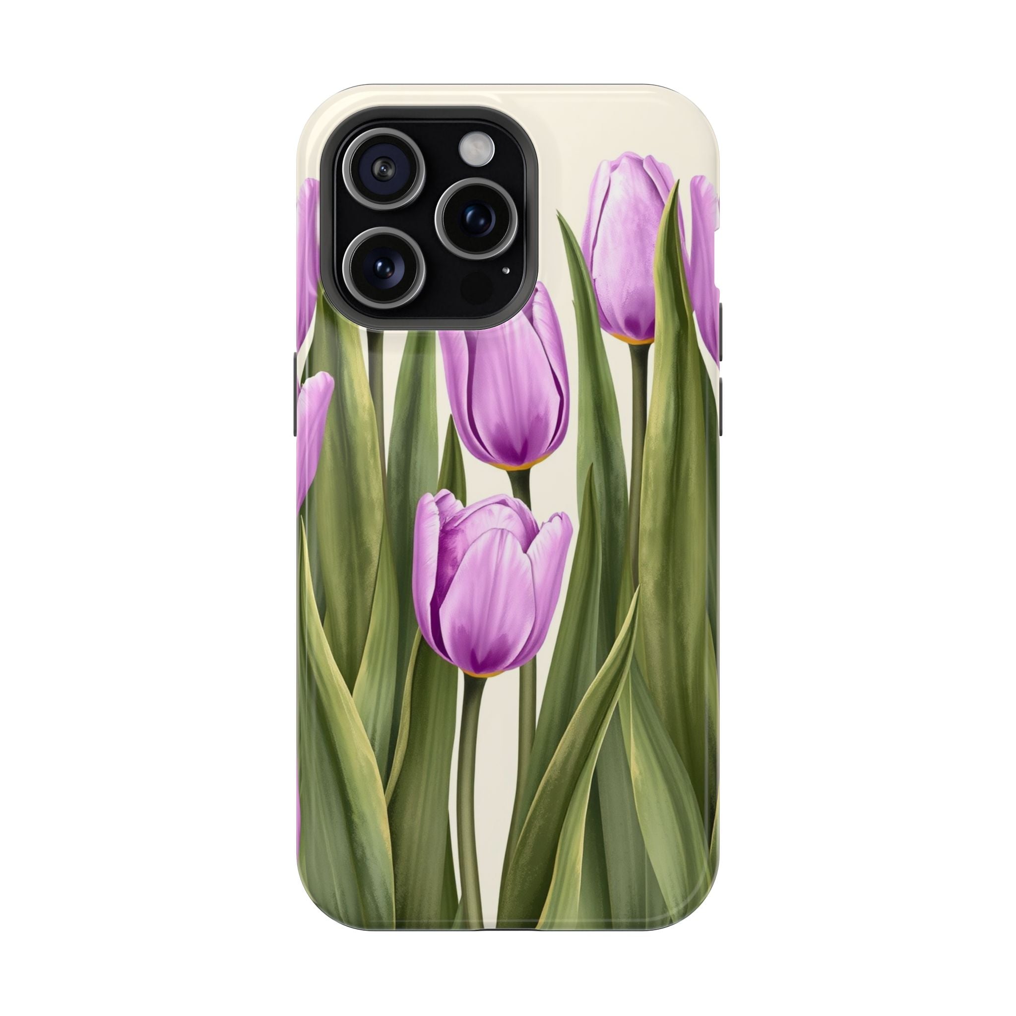 iPhone Tulip Row Electric Art 14 Bold Modern Everyday Snap Case · iPhone Case