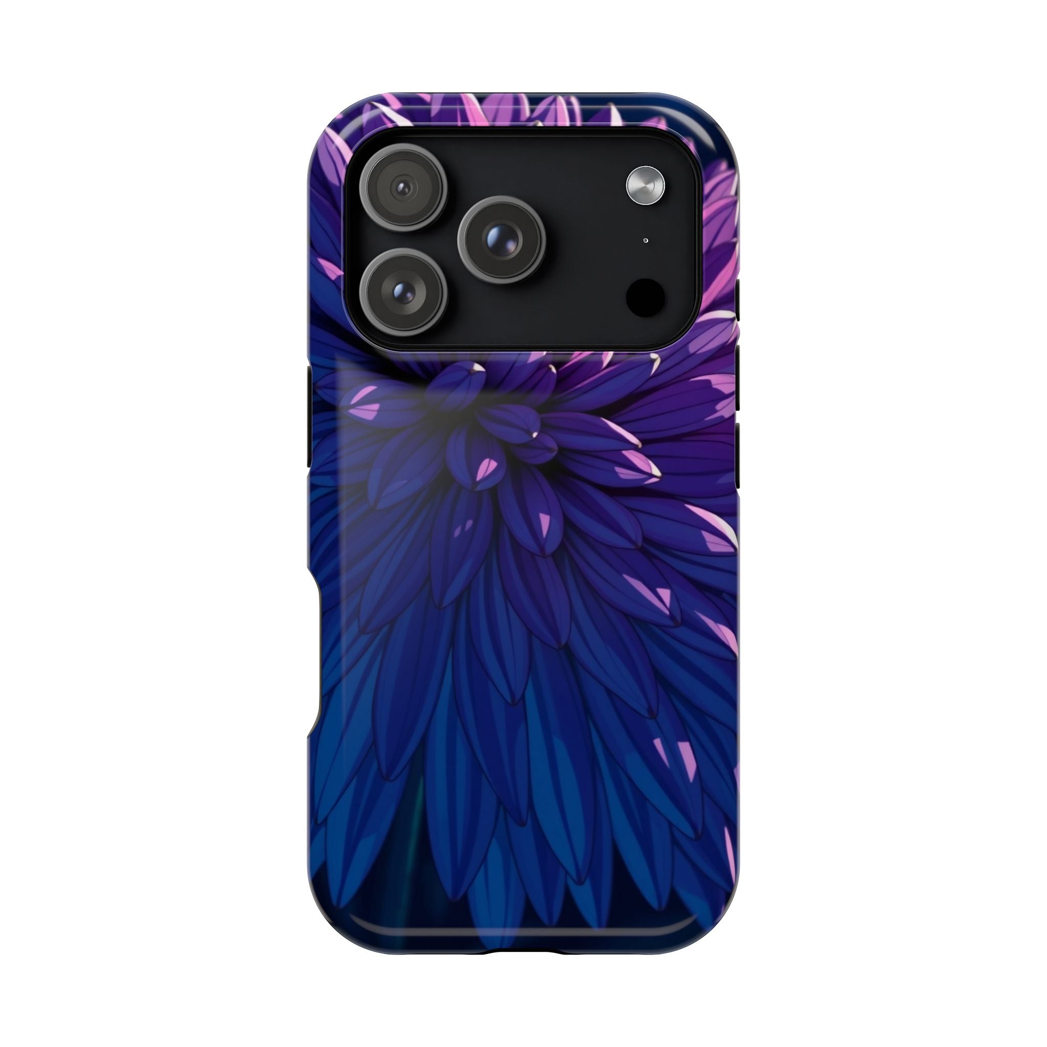 iPhone Indigo And Violet Chrysanthemum Classic Soft iPhone Finish · iPhone Case