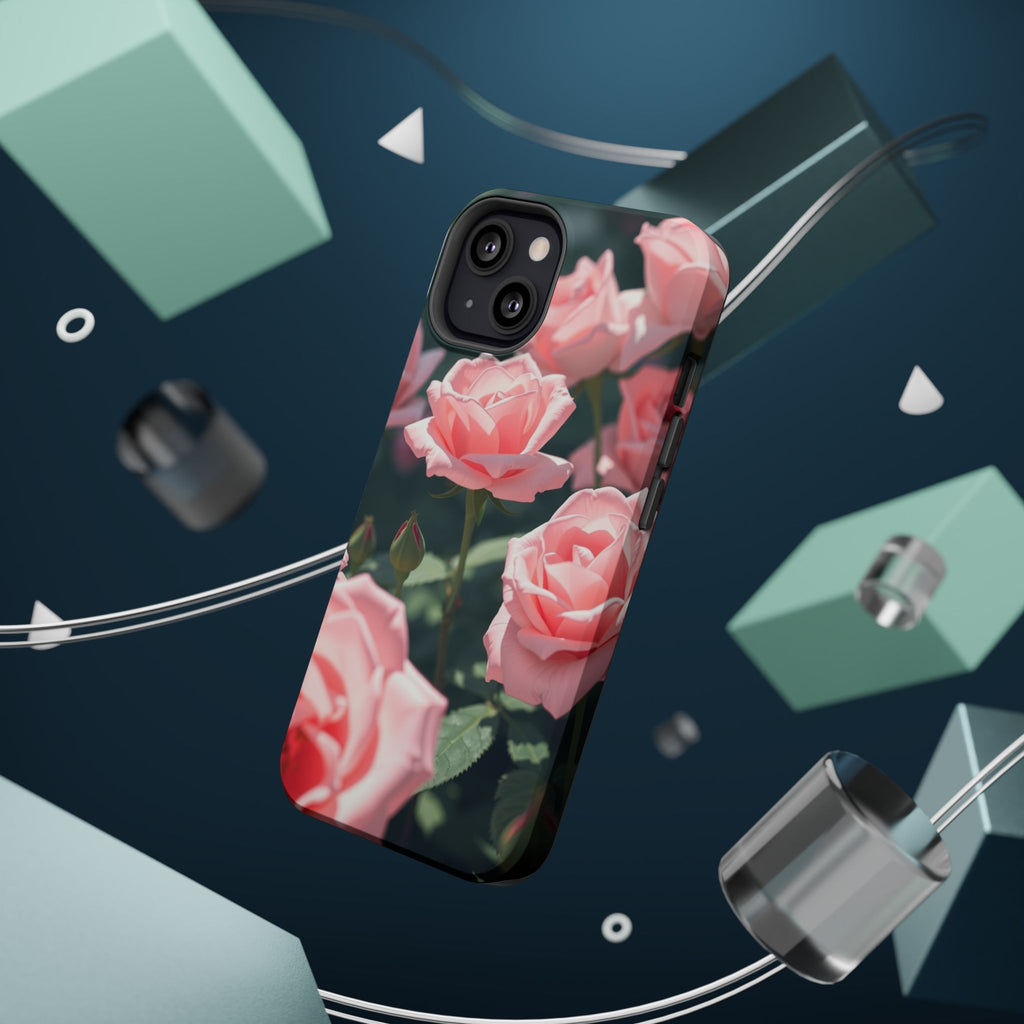 iPhone Mint And Blush Rose Garden Bold Modern Everyday Snap Case · iPhone Case