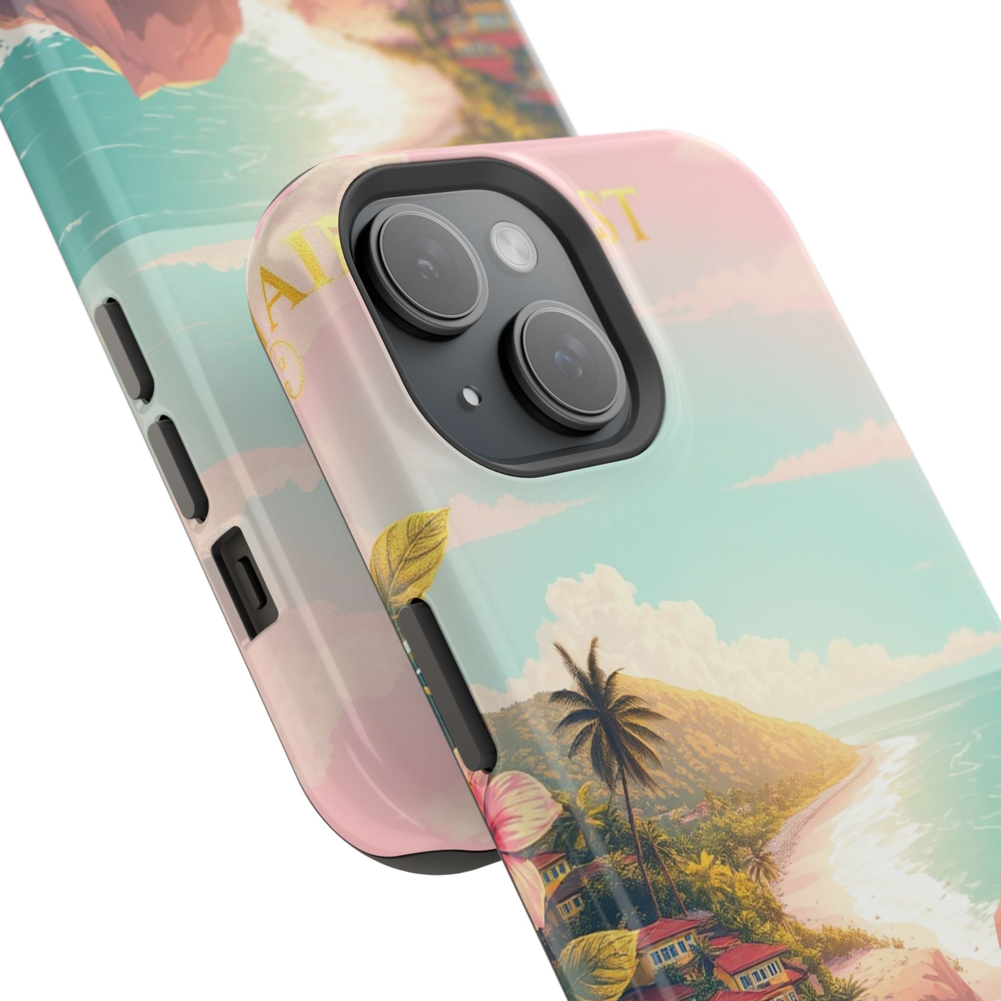 iPhone Mint And Blush Hibiscus Coast Slim Everyday iPhone 14 Designer · iPhone C