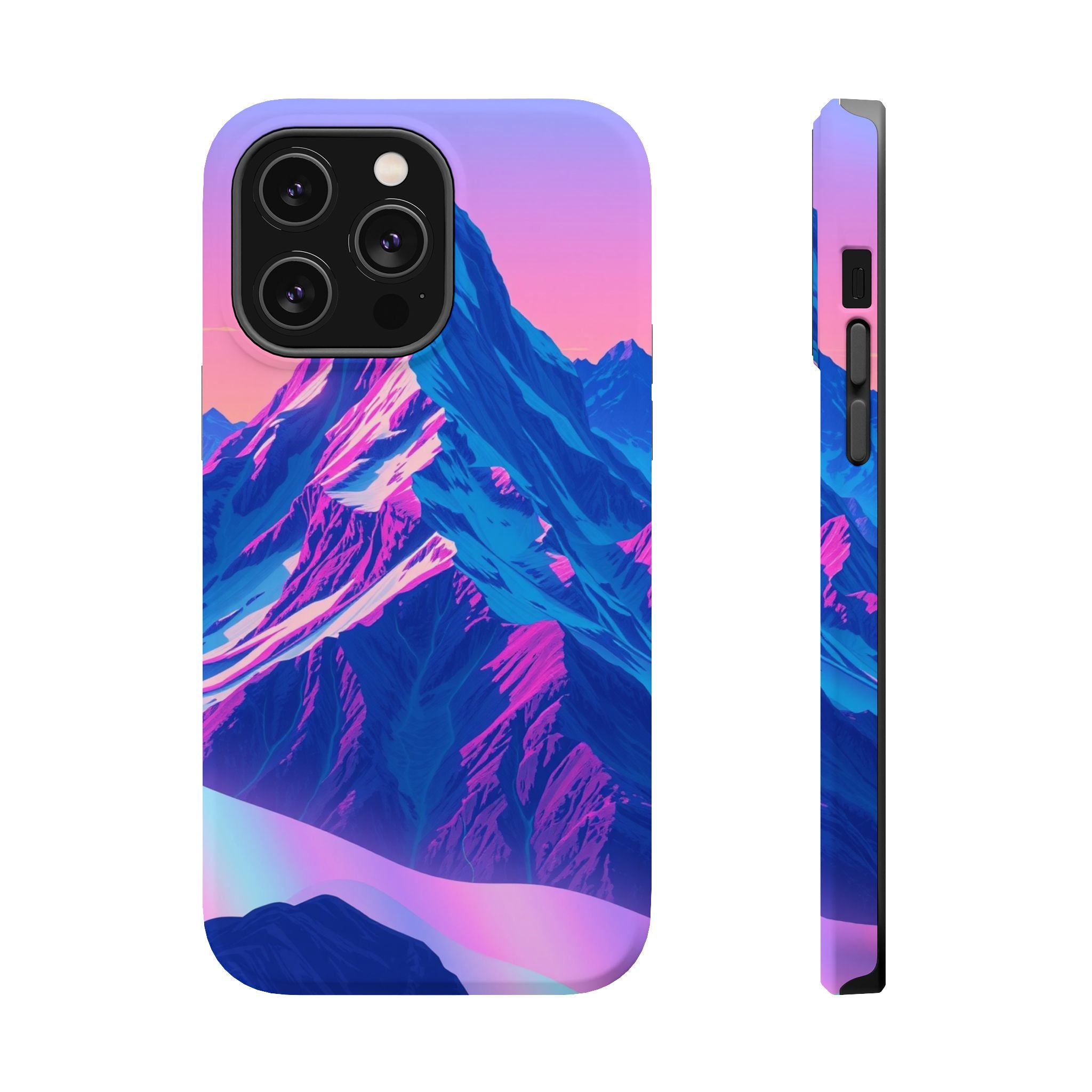 iPhone Mountain at Sunrise Holographic Iridescent iPhone Clean Minimal · iPhone