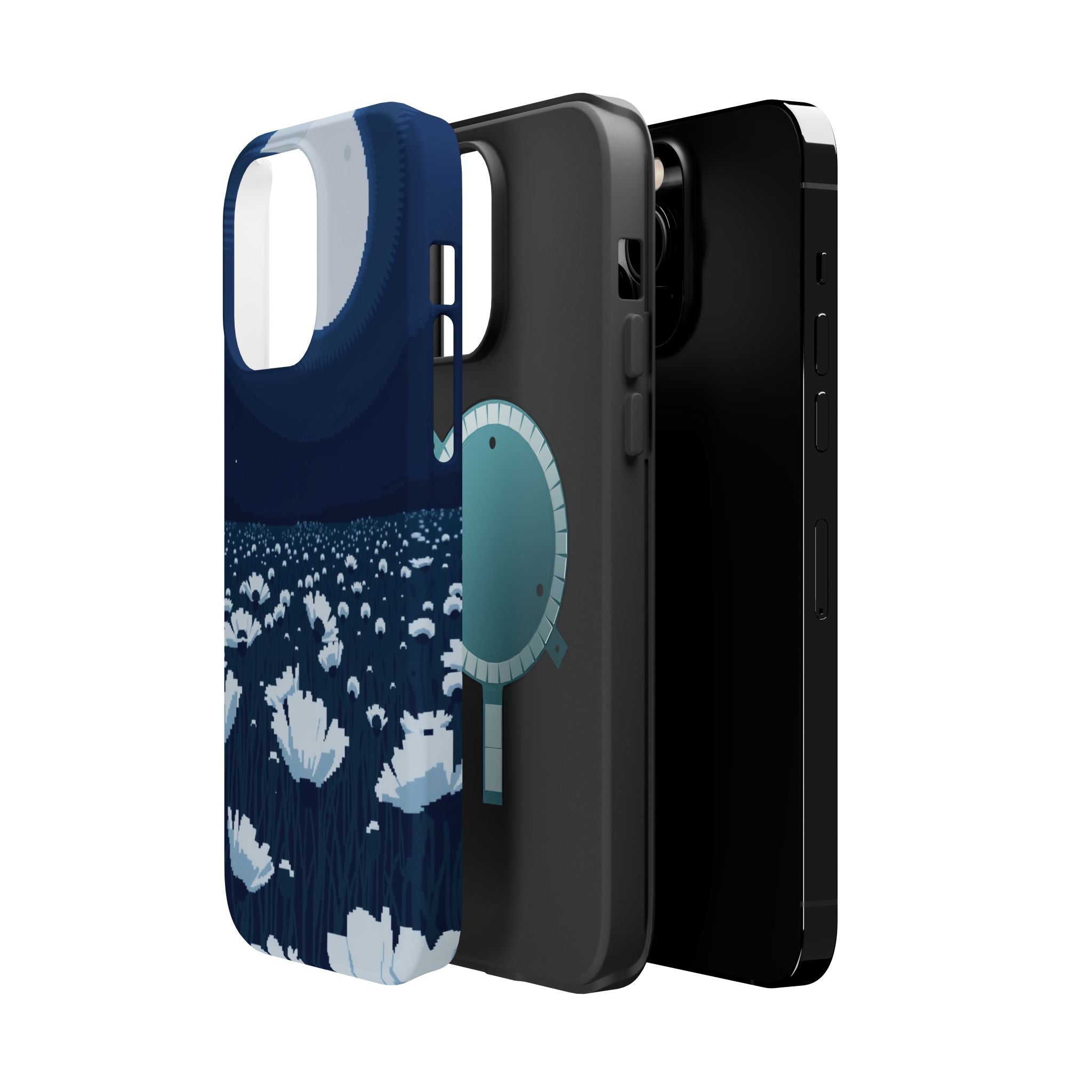 iPhone Poppy Field Pixel Art -Bit Bold Modern Everyday Snap Case · iPhone Case