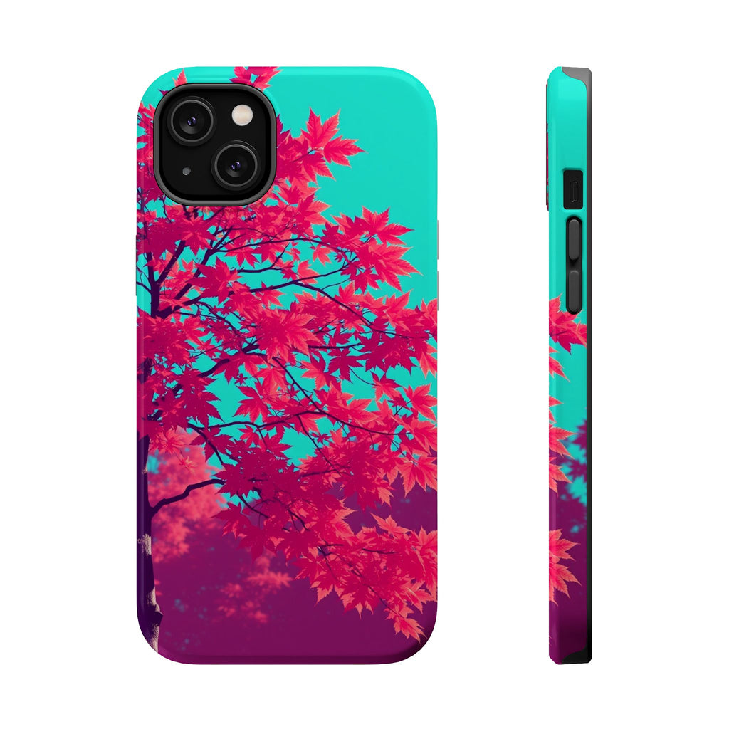 iPhone Cyan And Magenta Autumn Maple Slim Everyday iPhone 16 Designer · iPhone C
