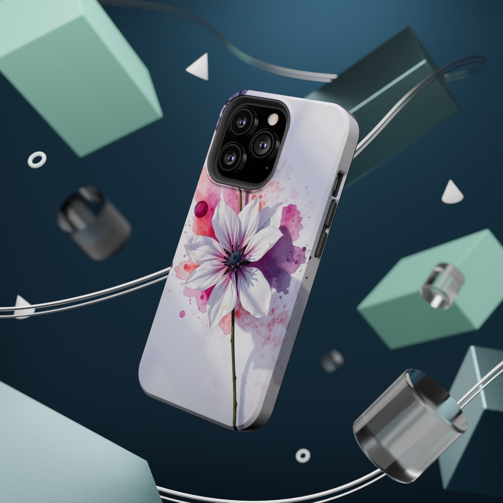 iPhone Floral Watercolor Splash Bold Art Slim Everyday iPhone 15 · iPhone Case