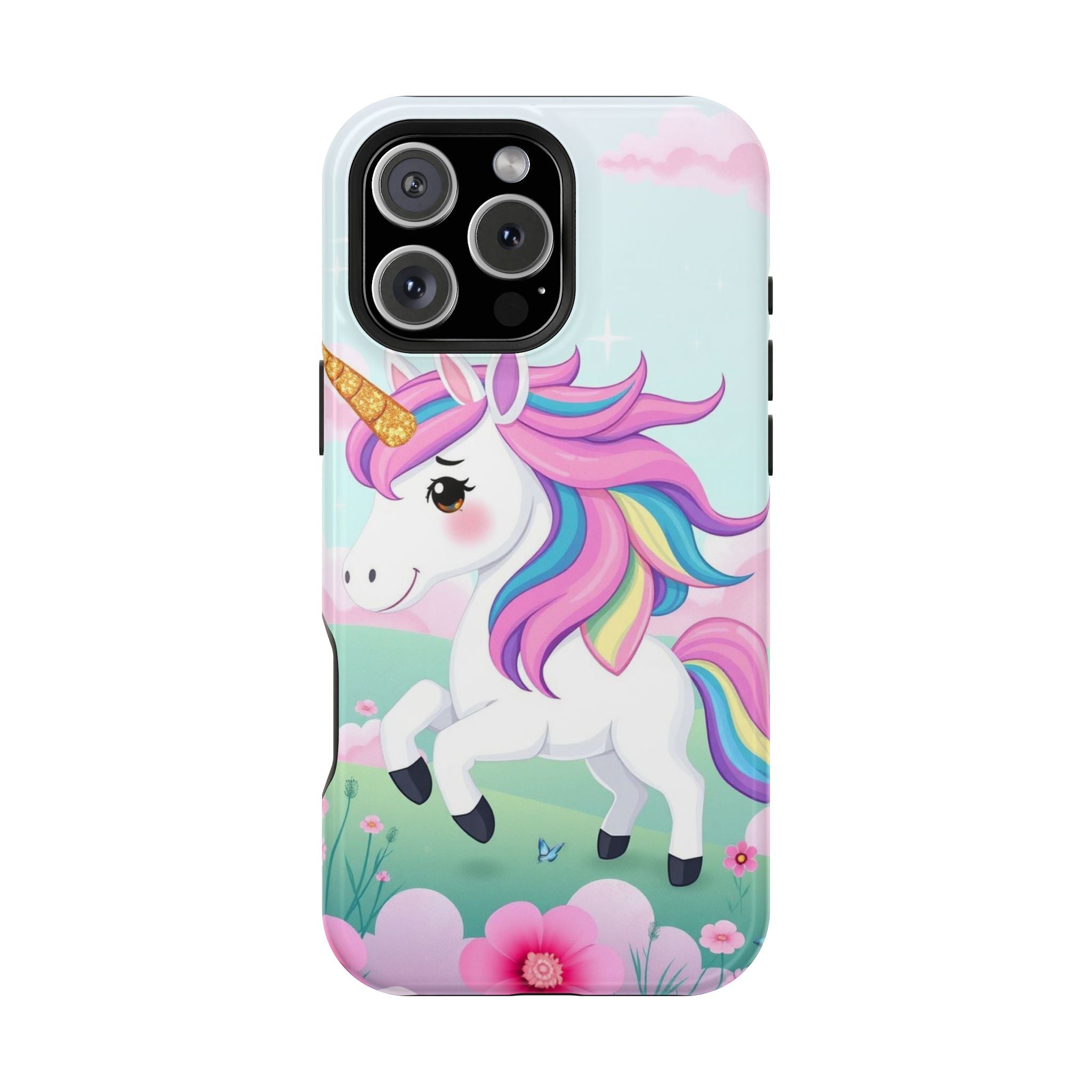 iPhone Rainbow Unicorn Kids Fun Soft iPhone Phone Case Gift Finish · iPhone Case