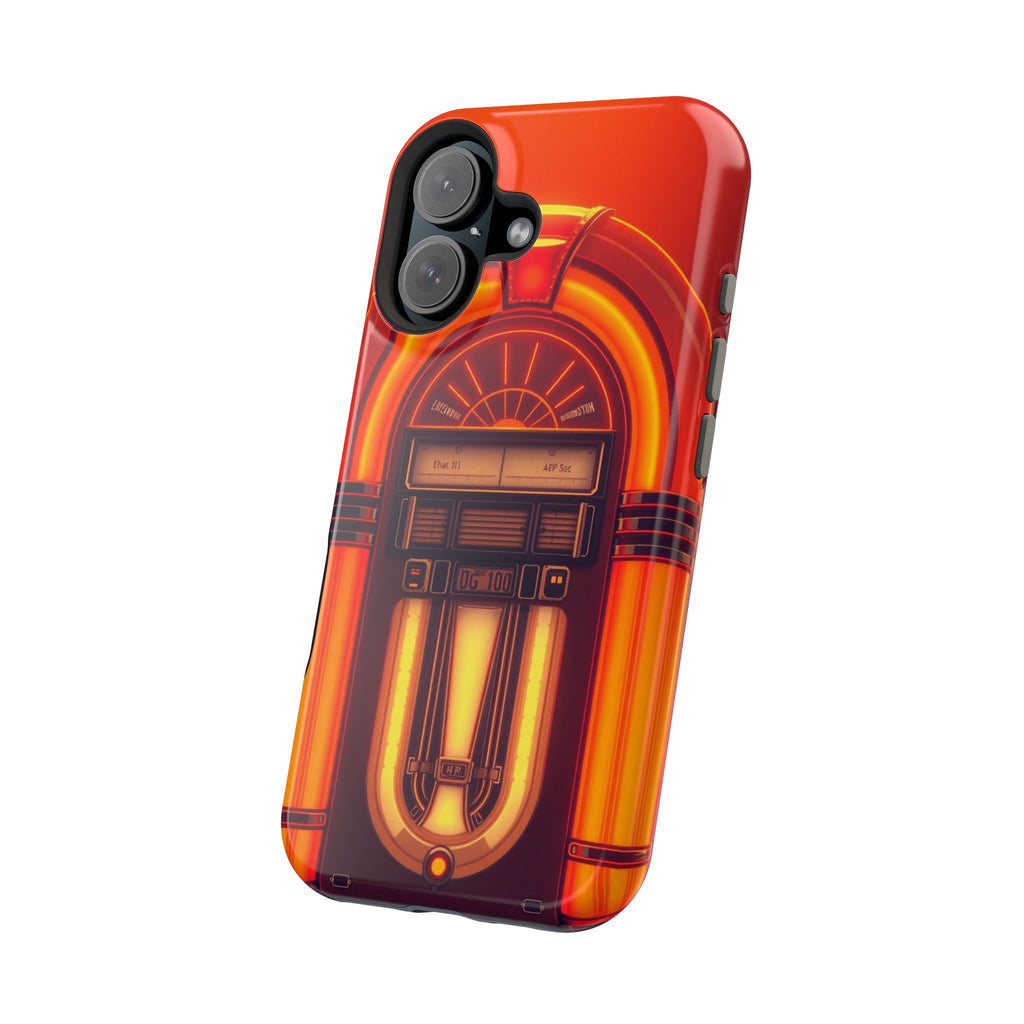 iPhone Jukebox Glow Neon Cyberpunk Bold Modern Everyday Snap Case · iPhone Case