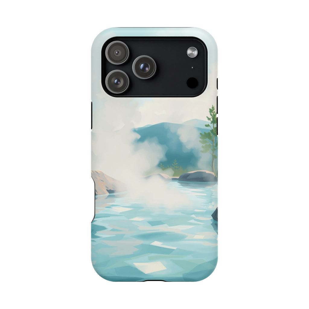 iPhone Mint And Blush Hot Spring Steam Slim Everyday Designer Case · iPhone Case