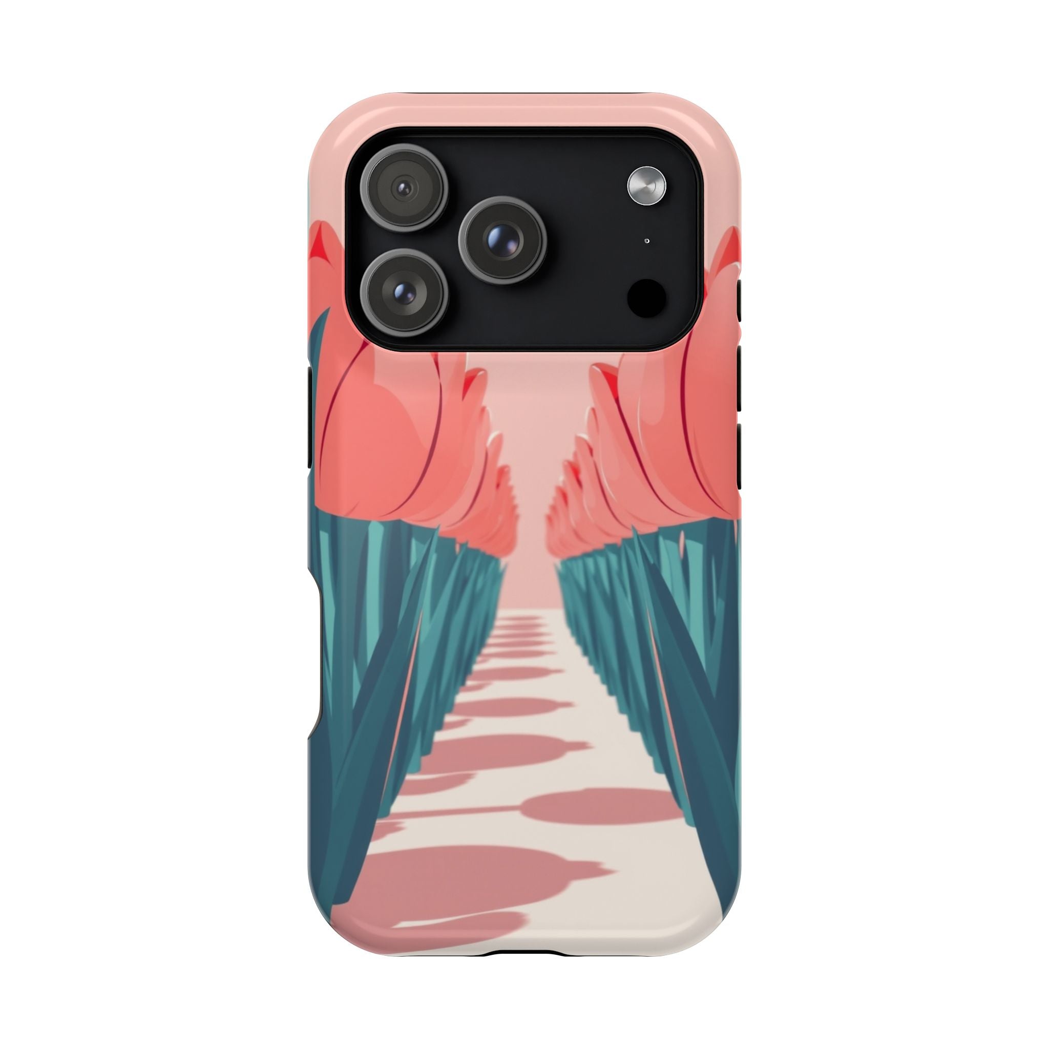 iPhone Tulip Row Pastel Kawaii Slim Everyday Designer Case · iPhone Case