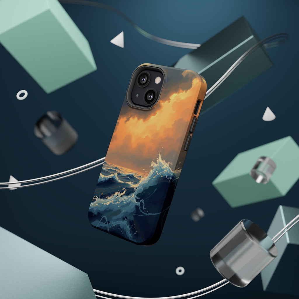 iPhone Sunset Amber And Peach Storm at Sea Slim iPhone Everyday · iPhone Case
