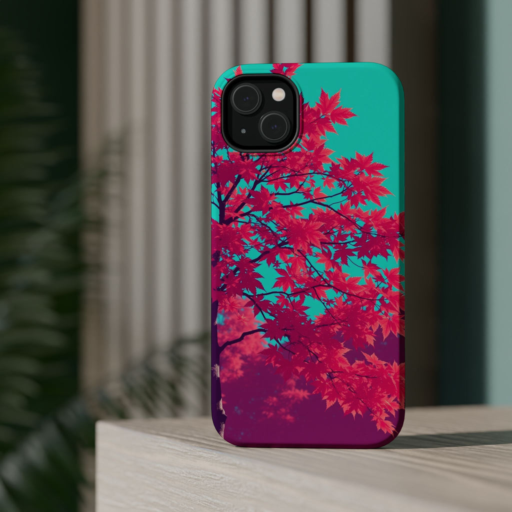 iPhone Cyan And Magenta Autumn Maple Slim Everyday iPhone 16 Designer · iPhone C
