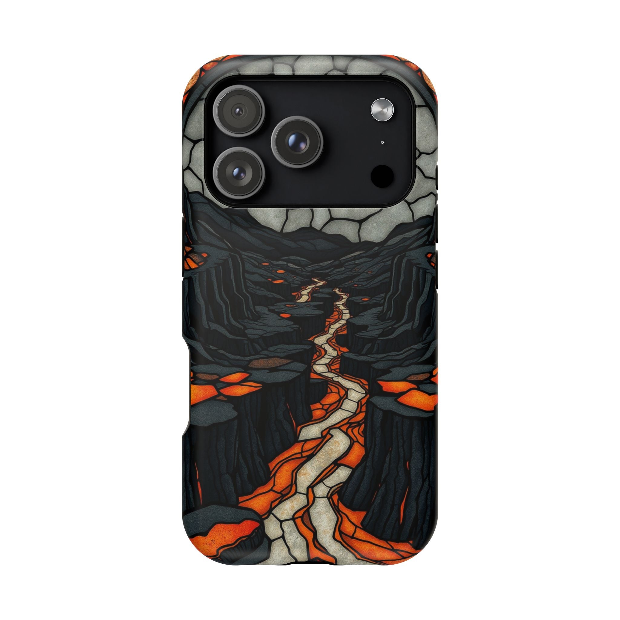 iPhone Charcoal And Copper Lava Field Slim Everyday Designer Case · iPhone Case