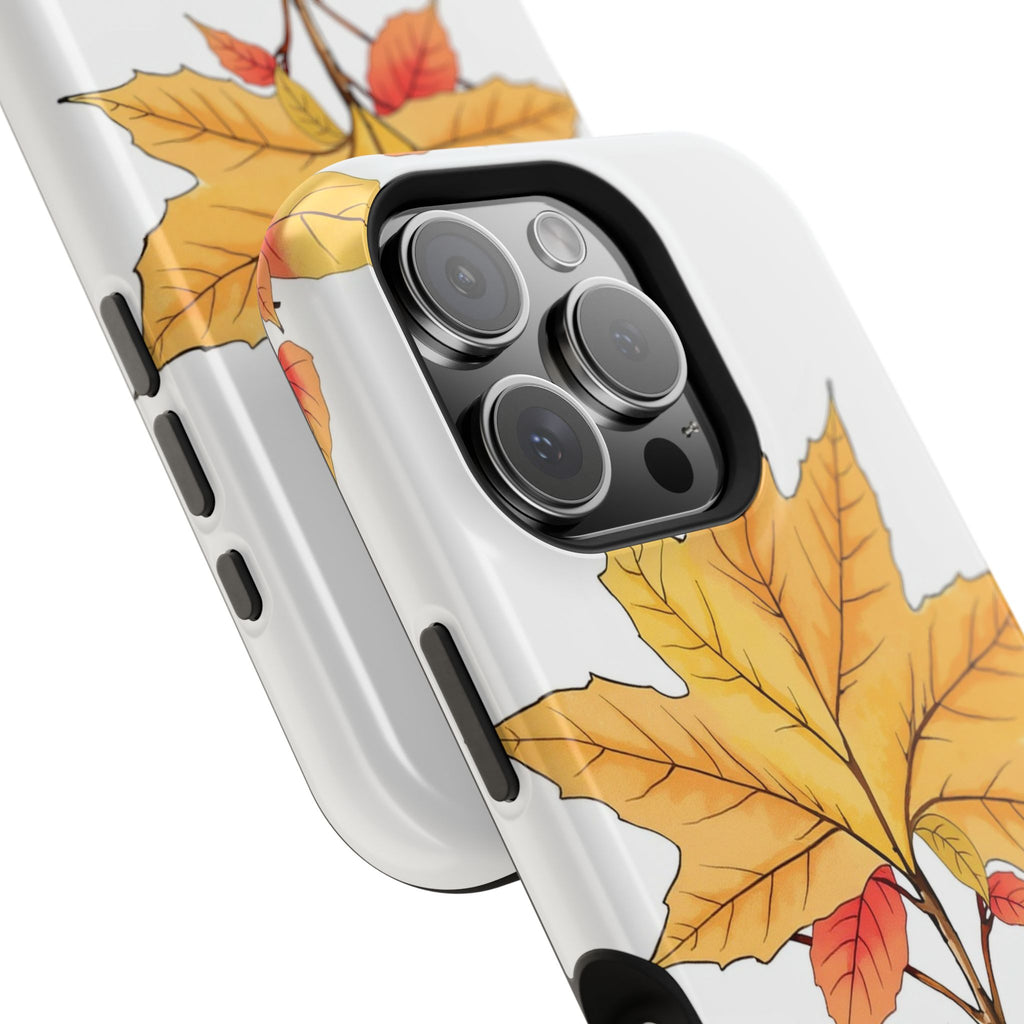 iPhone Mint And Blush Autumn Maple Bold Modern Everyday Snap Case · iPhone Case