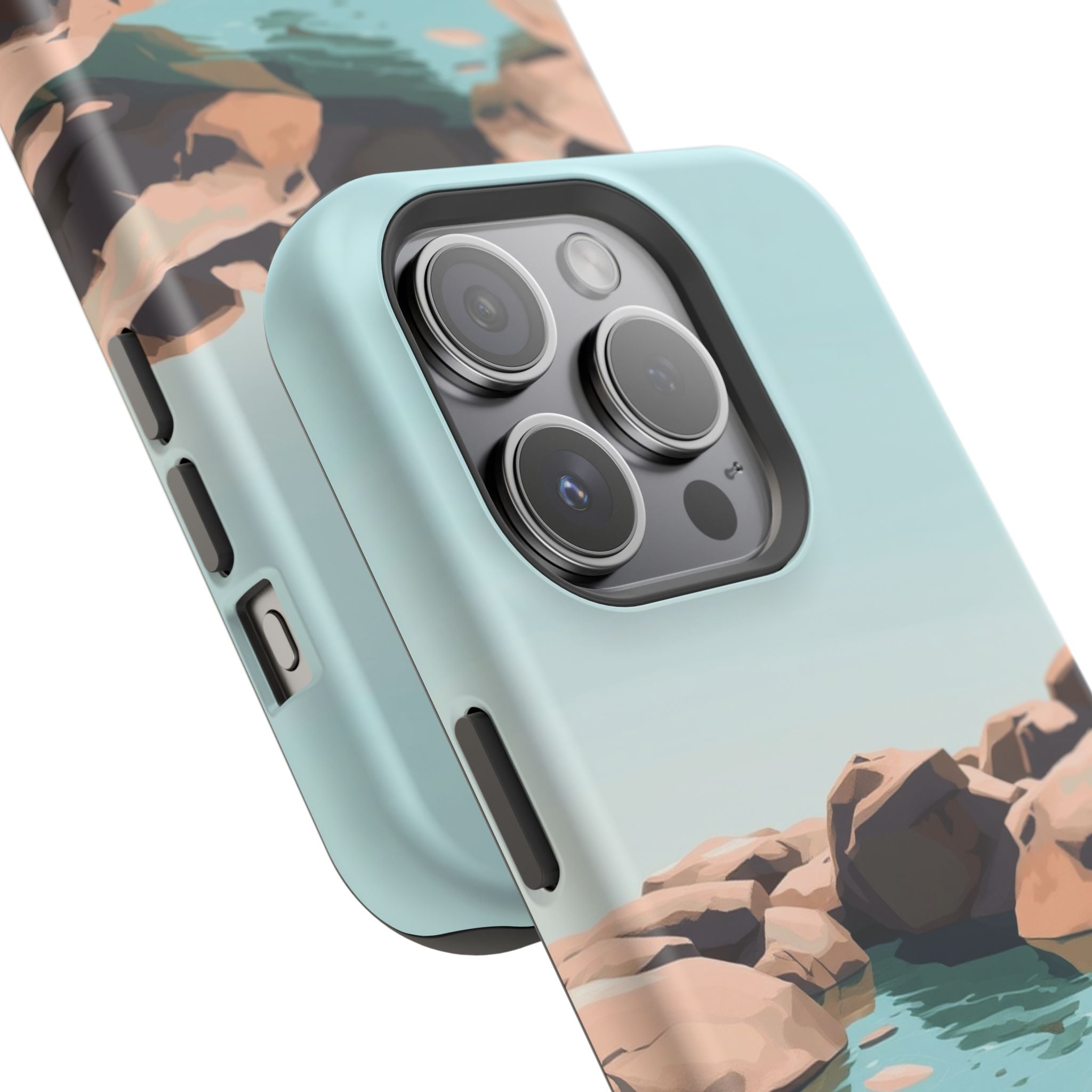 iPhone Tidal Pool Oil Painting Impressionist Slim iPhone Everyday · iPhone Case