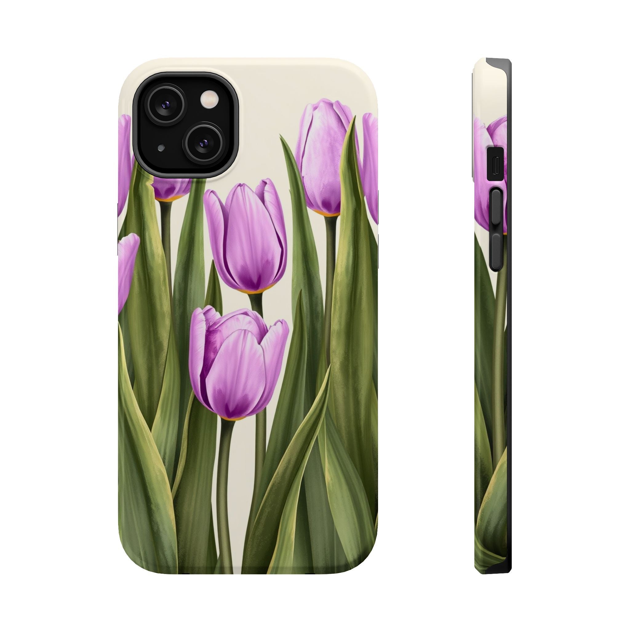 iPhone Tulip Row Electric Art 14 Bold Modern Everyday Snap Case · iPhone Case