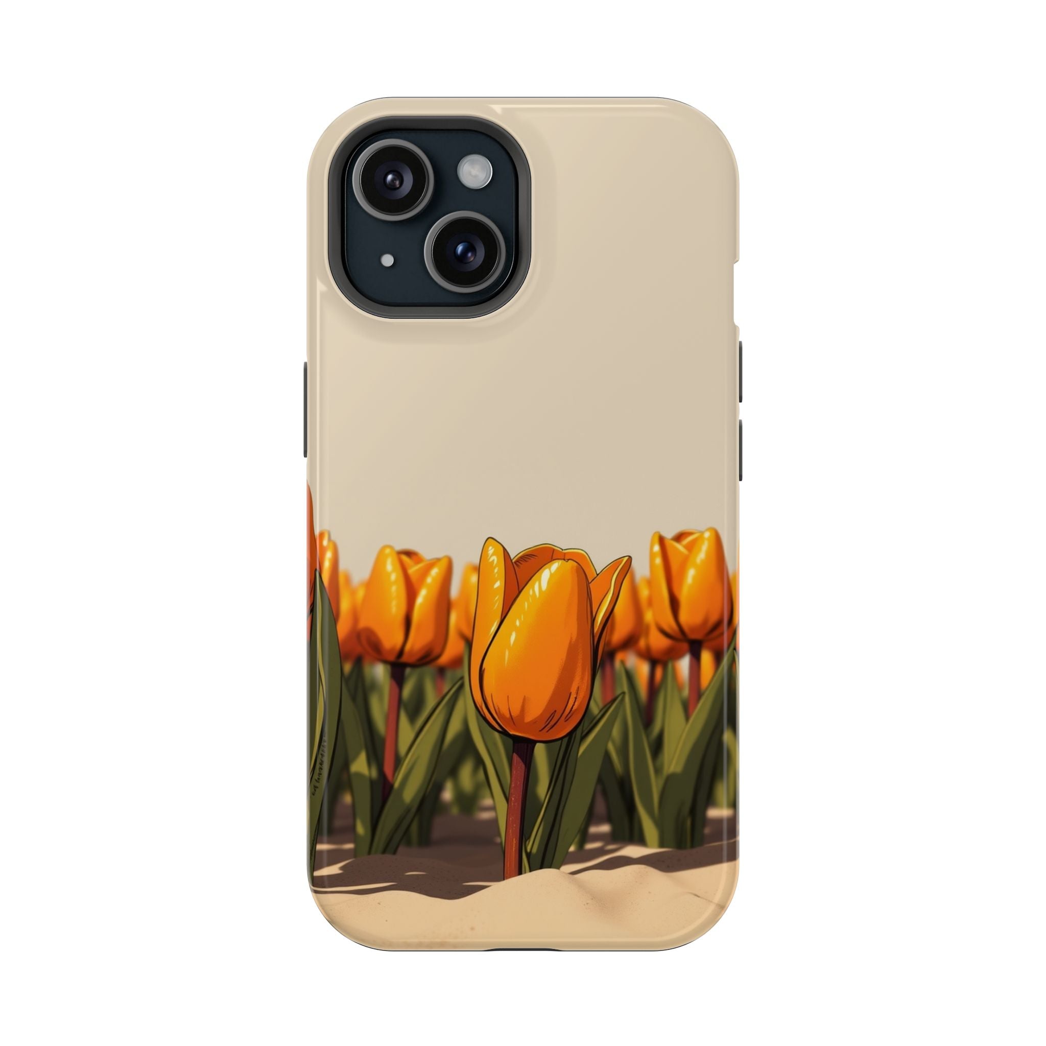 iPhone Burnt Orange And Sand Tulip Row Slim Everyday Designer Case · iPhone Case